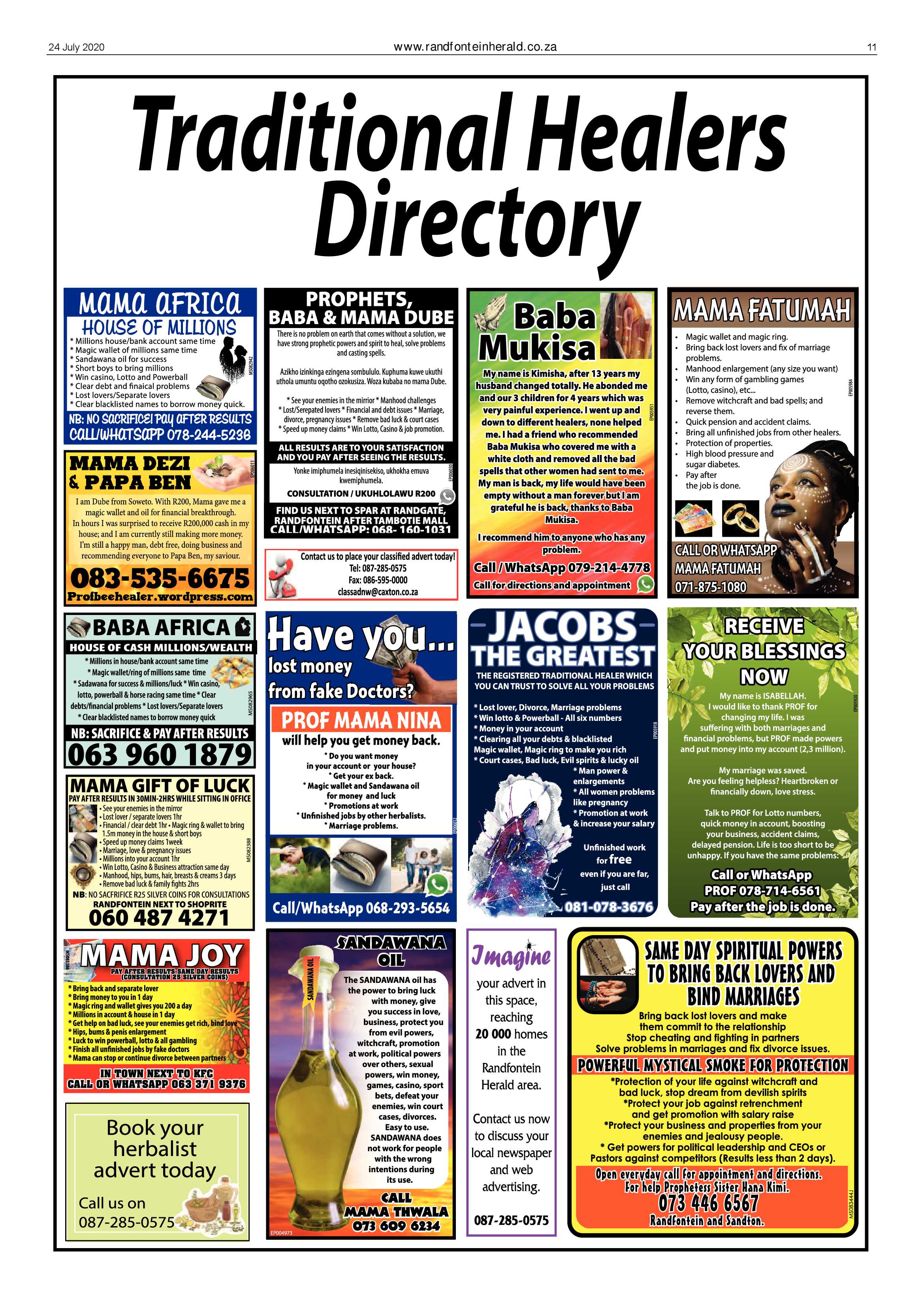 Randfontein Herald 24 July 2020 page 11