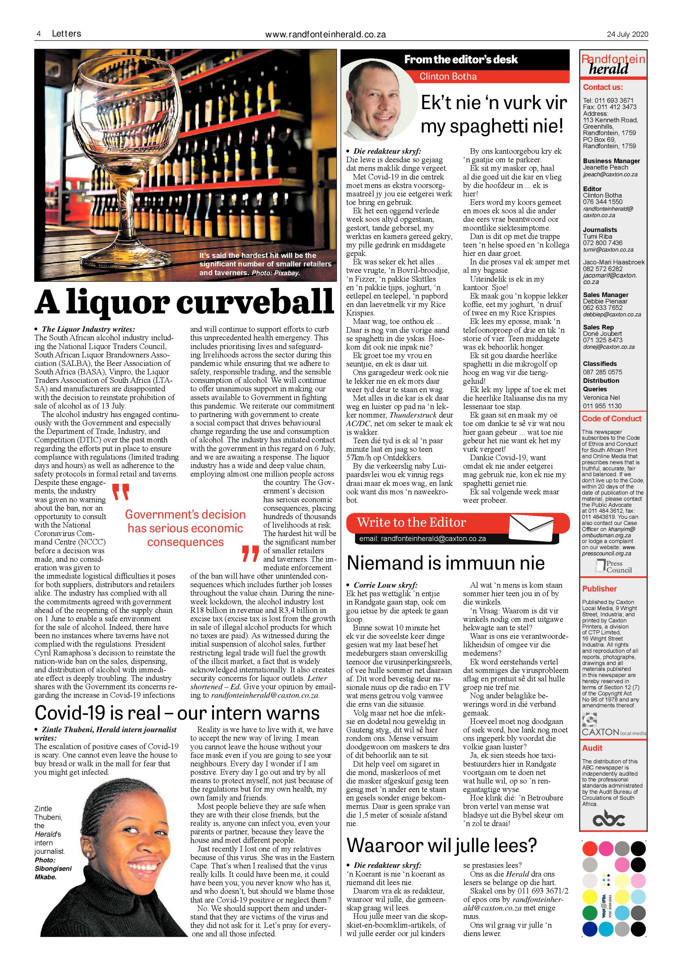 Randfontein Herald 24 July 2020 page 4