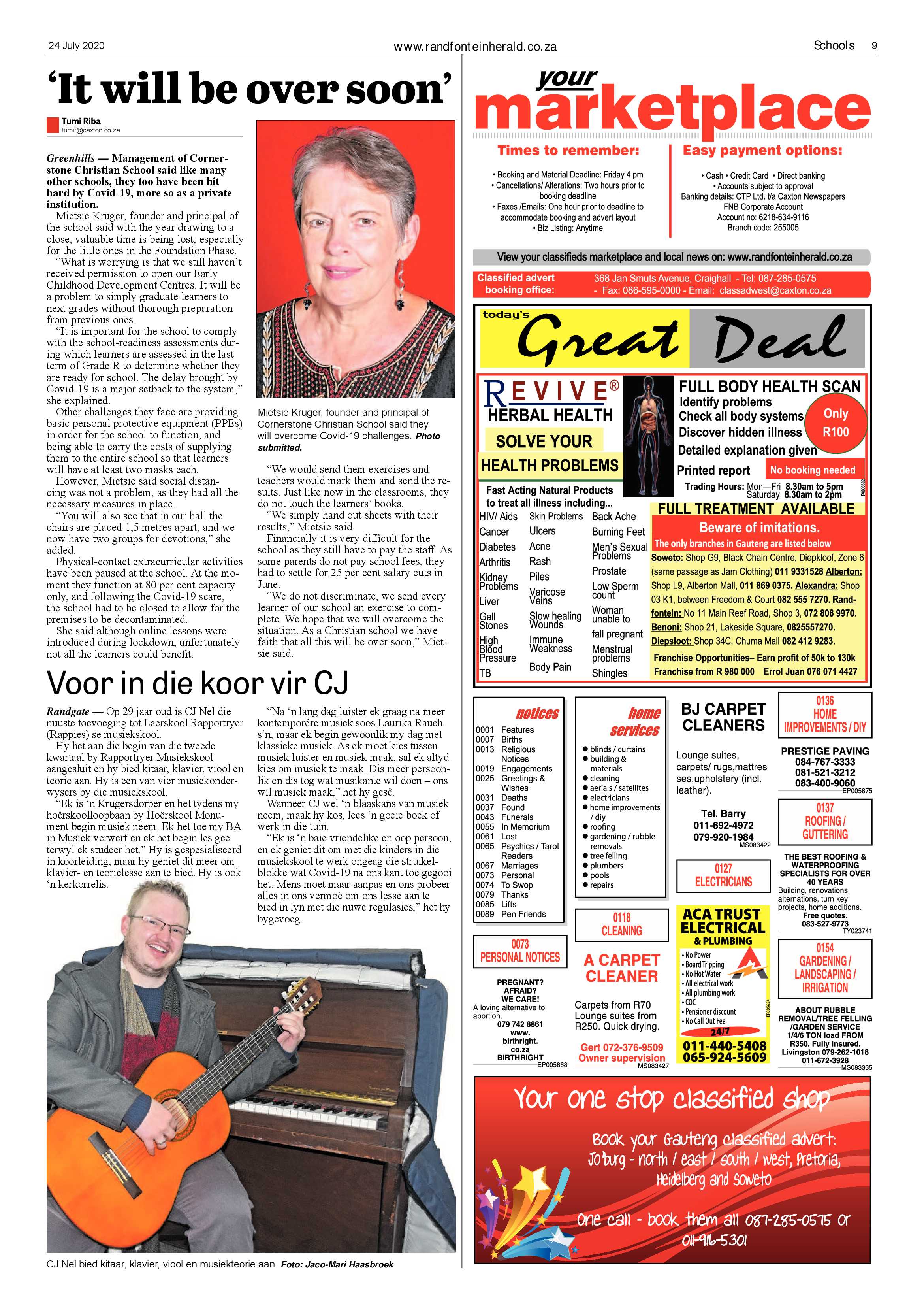 Randfontein Herald 24 July 2020 page 9