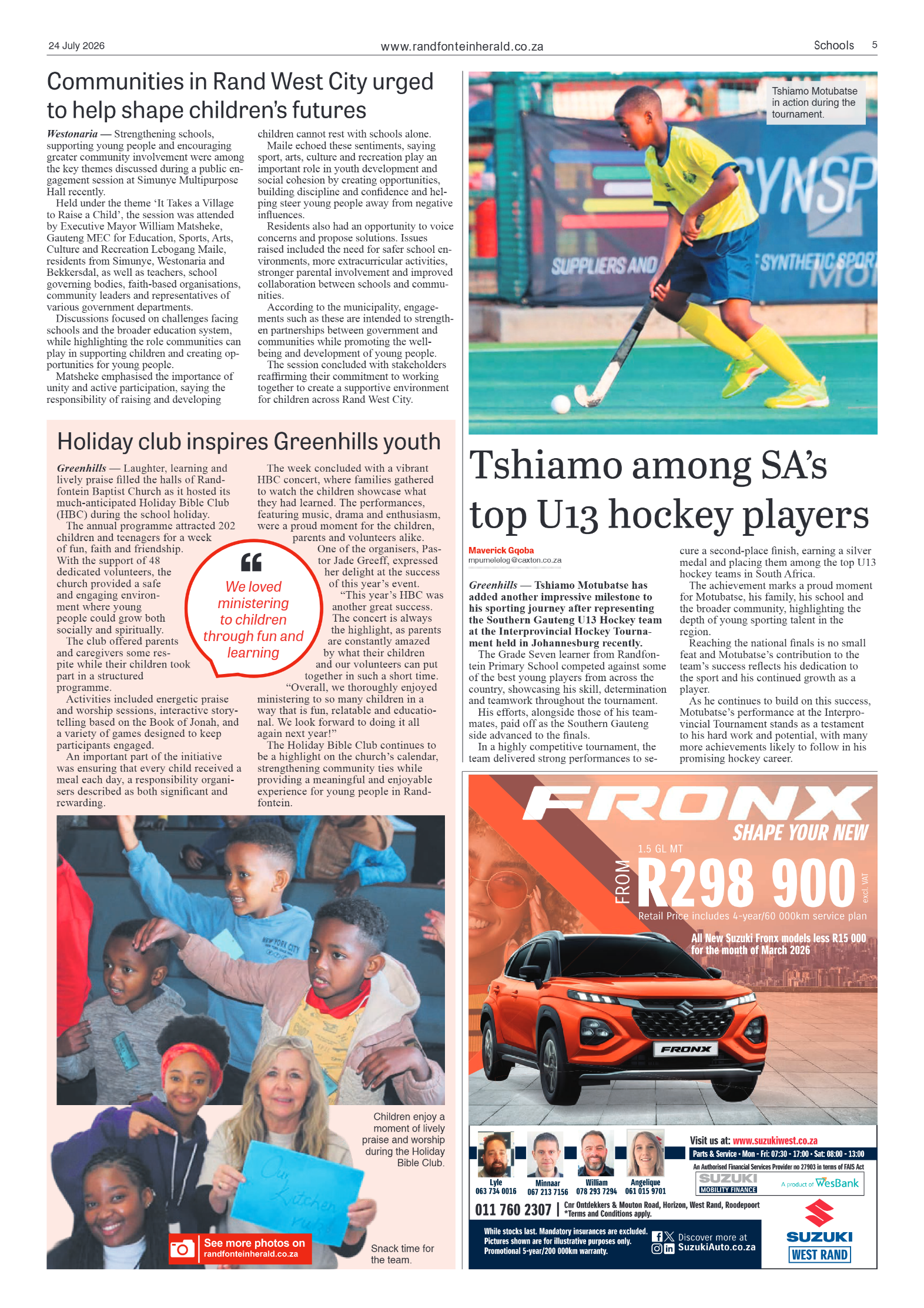 Randfontein Herald 24 July 2026 page 5