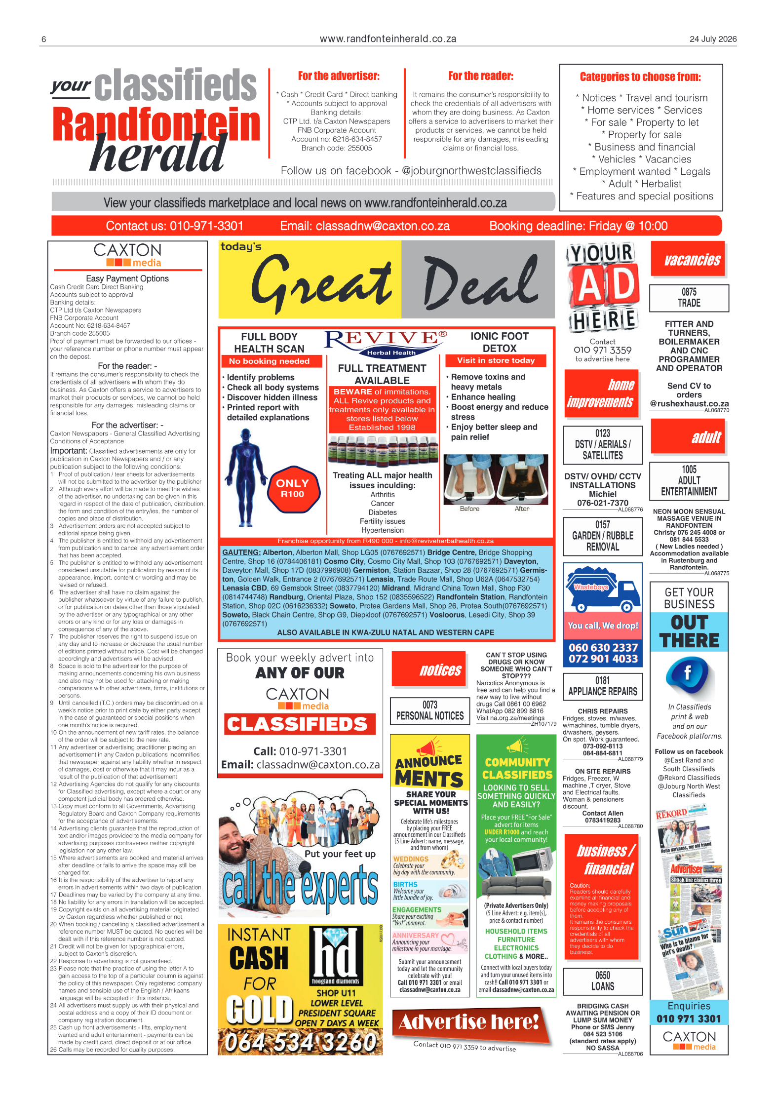 Randfontein Herald 24 July 2026 page 6