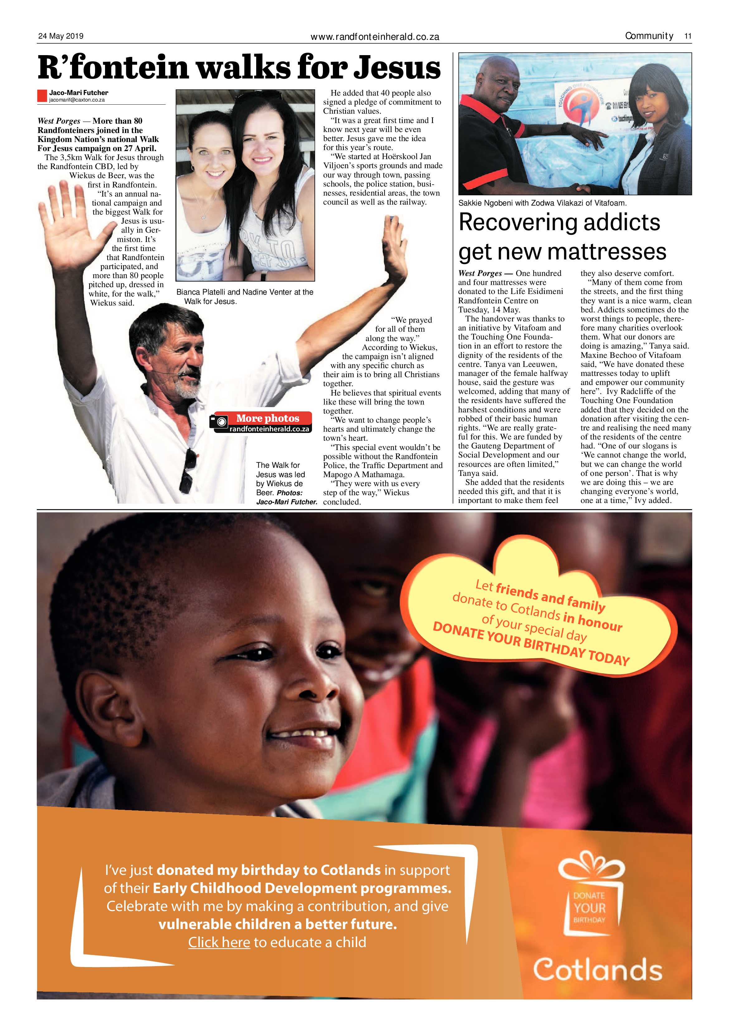 Randfontein Herald 24 May 2019 page 11
