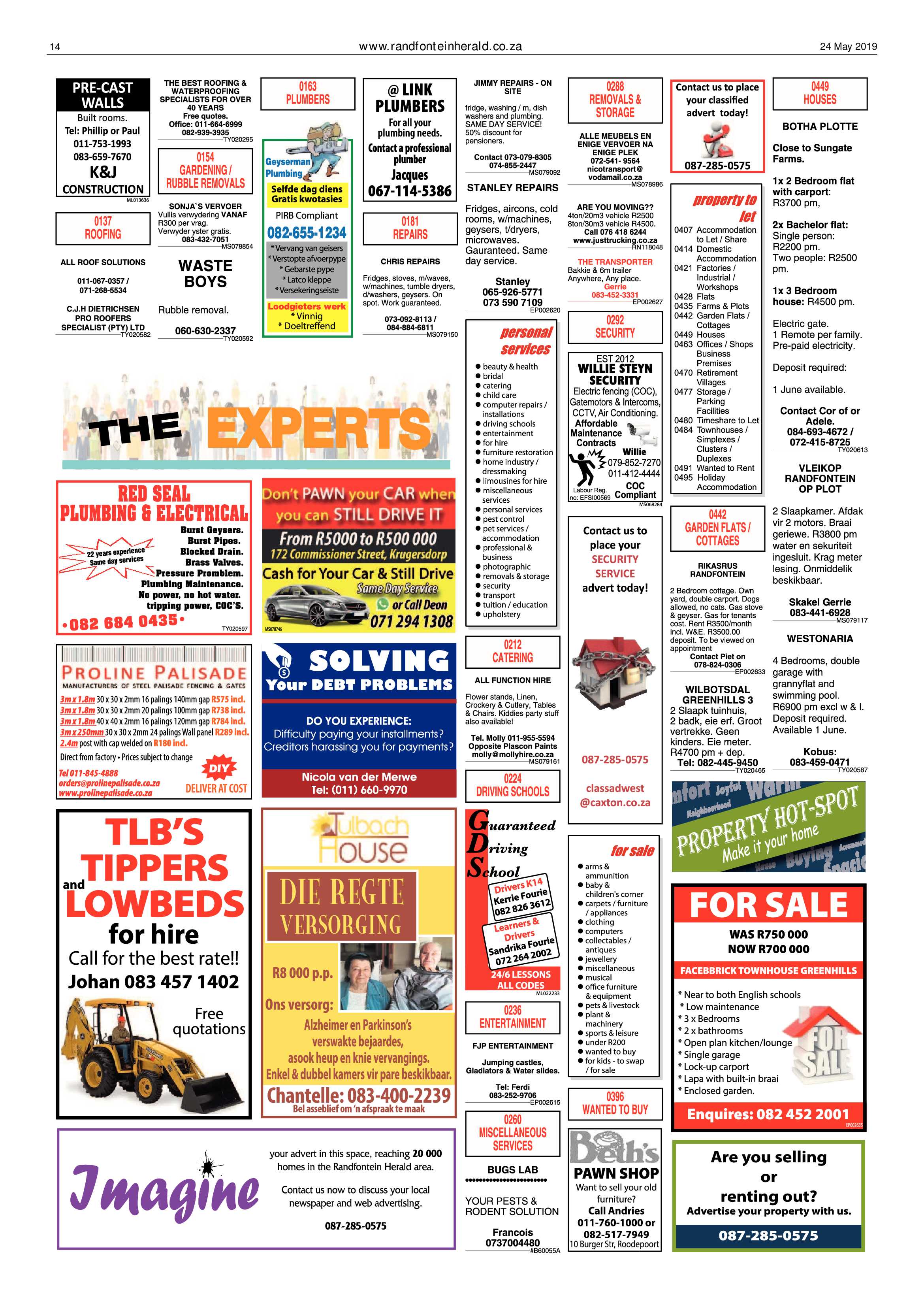 Randfontein Herald 24 May 2019 page 14