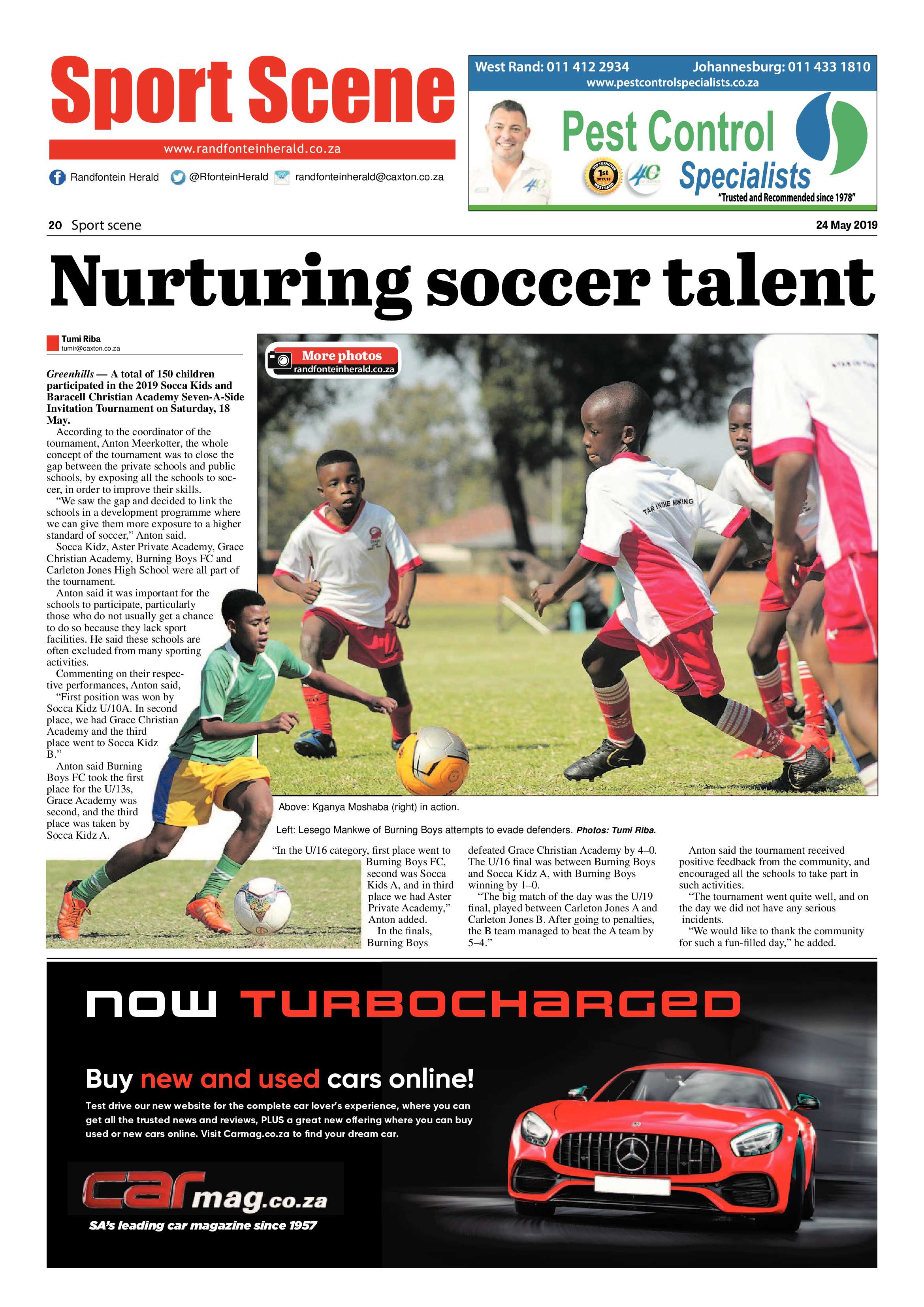 Randfontein Herald 24 May 2019 page 20