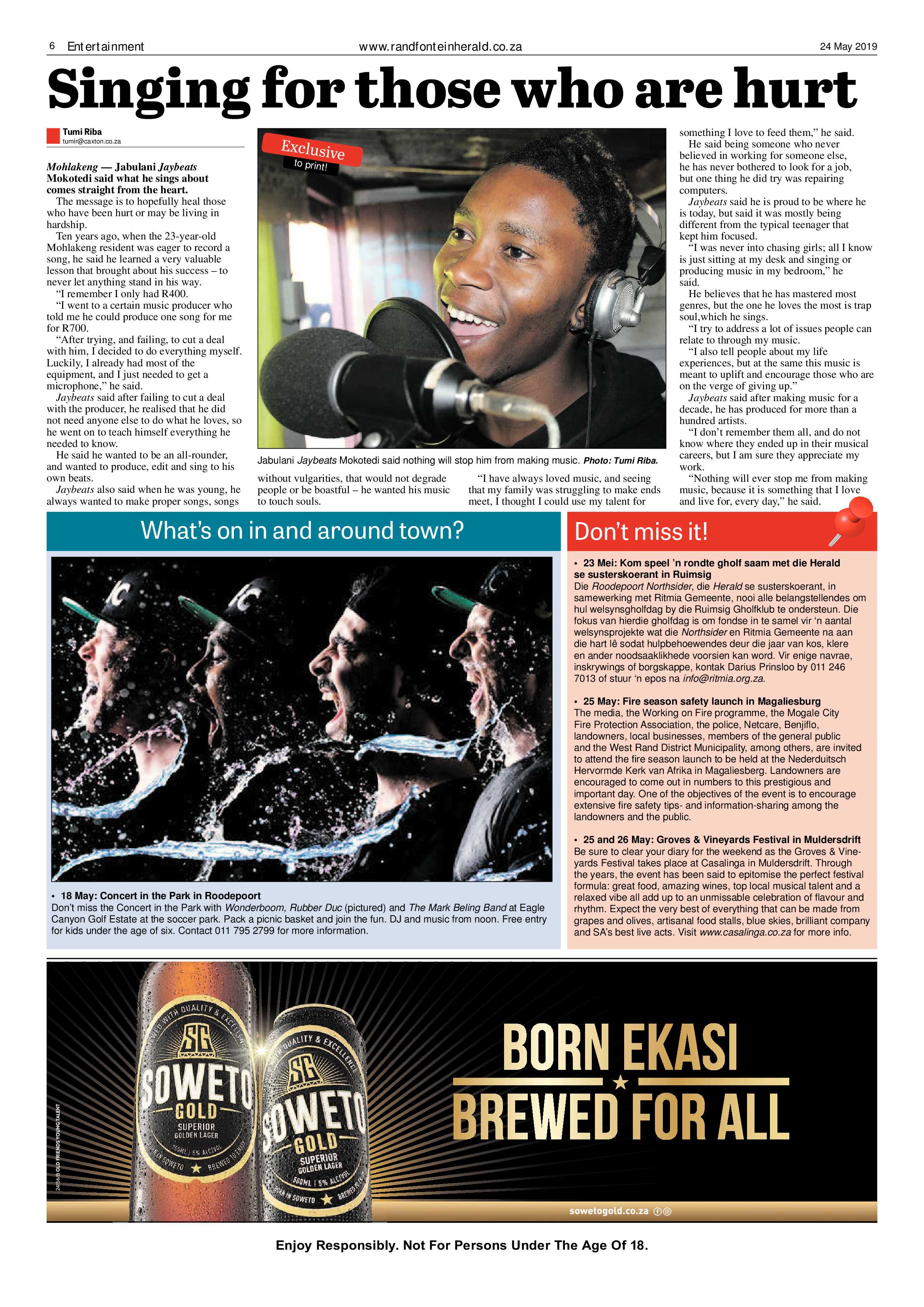 Randfontein Herald 24 May 2019 page 6