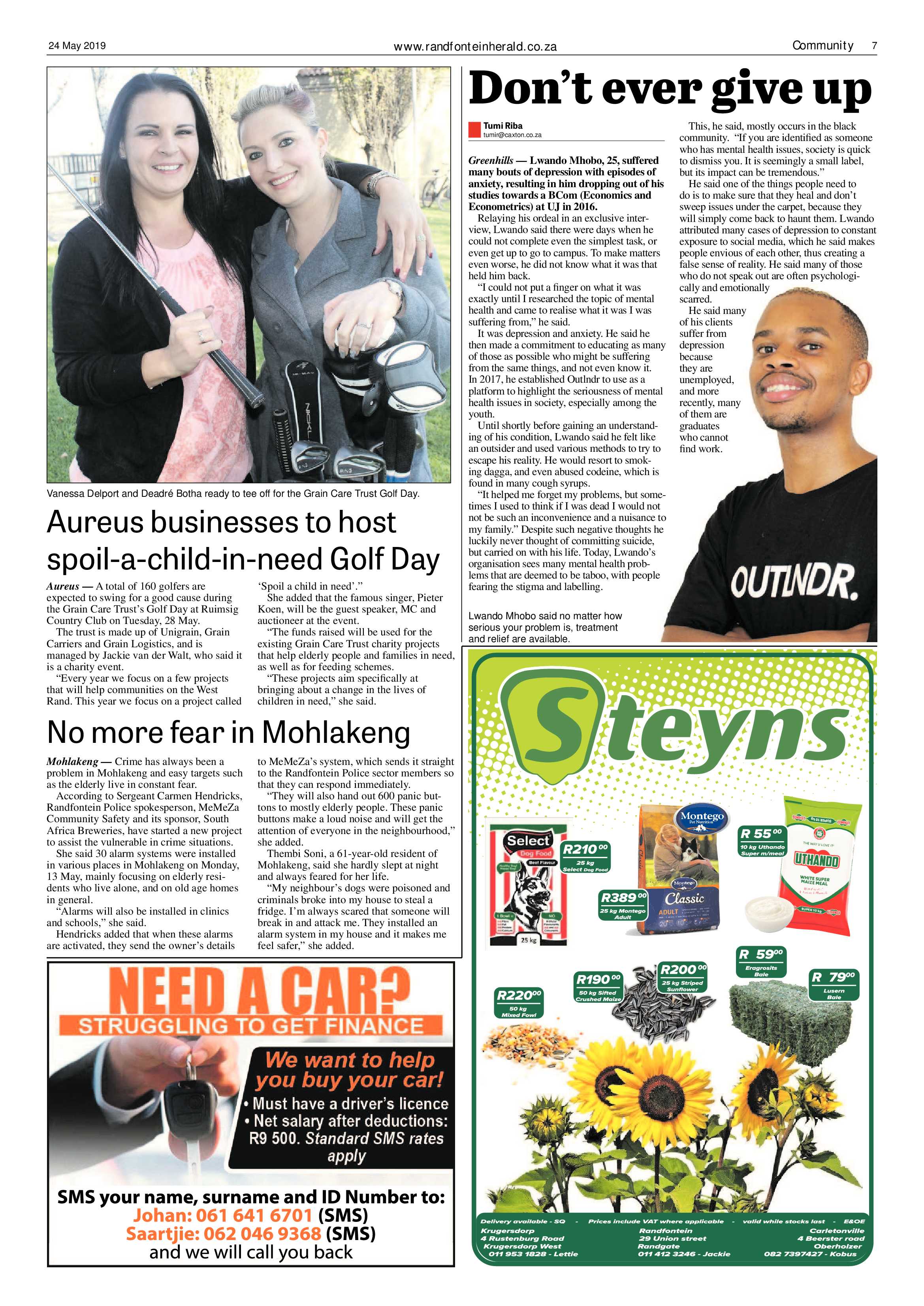 Randfontein Herald 24 May 2019 page 7