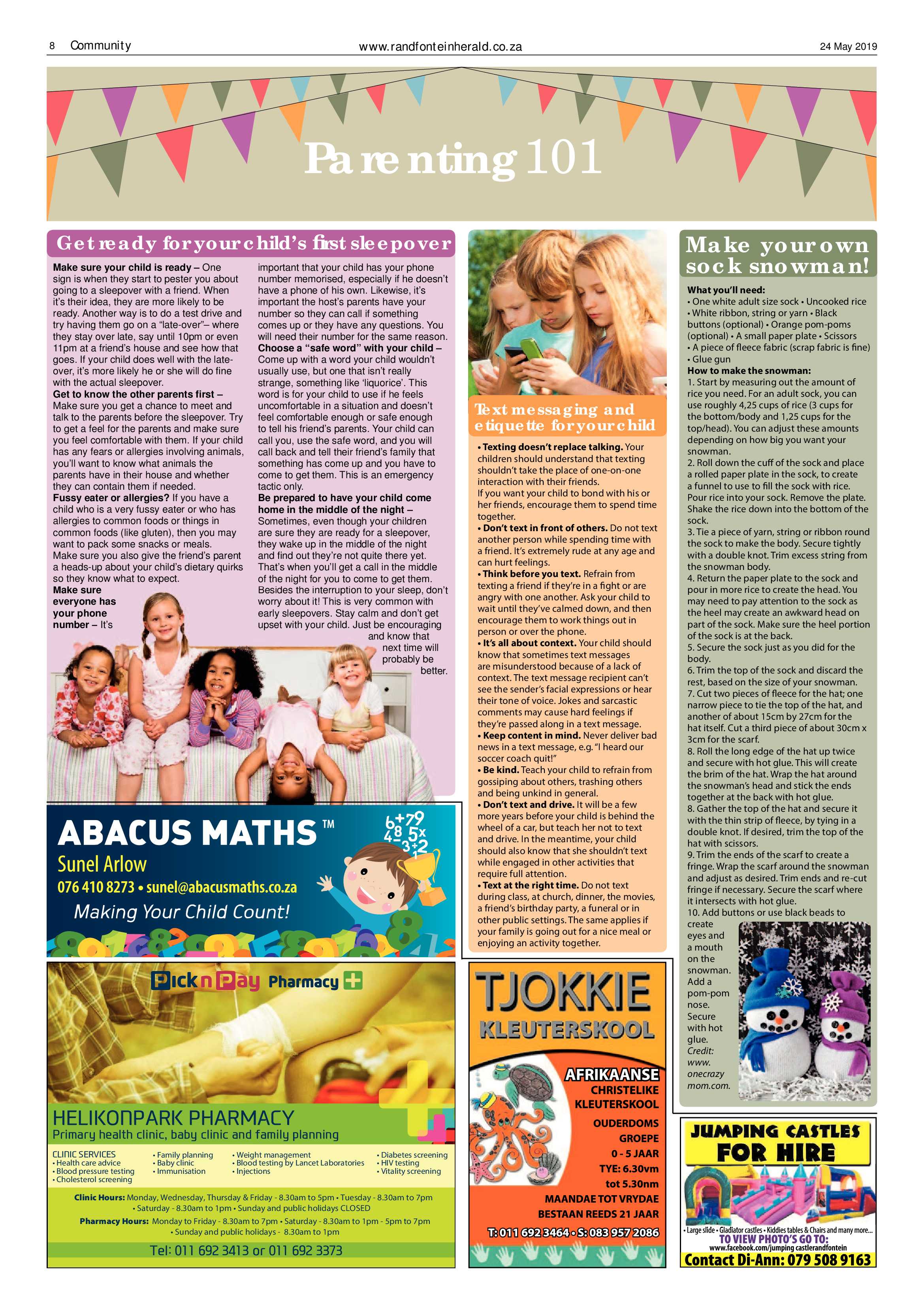 Randfontein Herald 24 May 2019 page 8