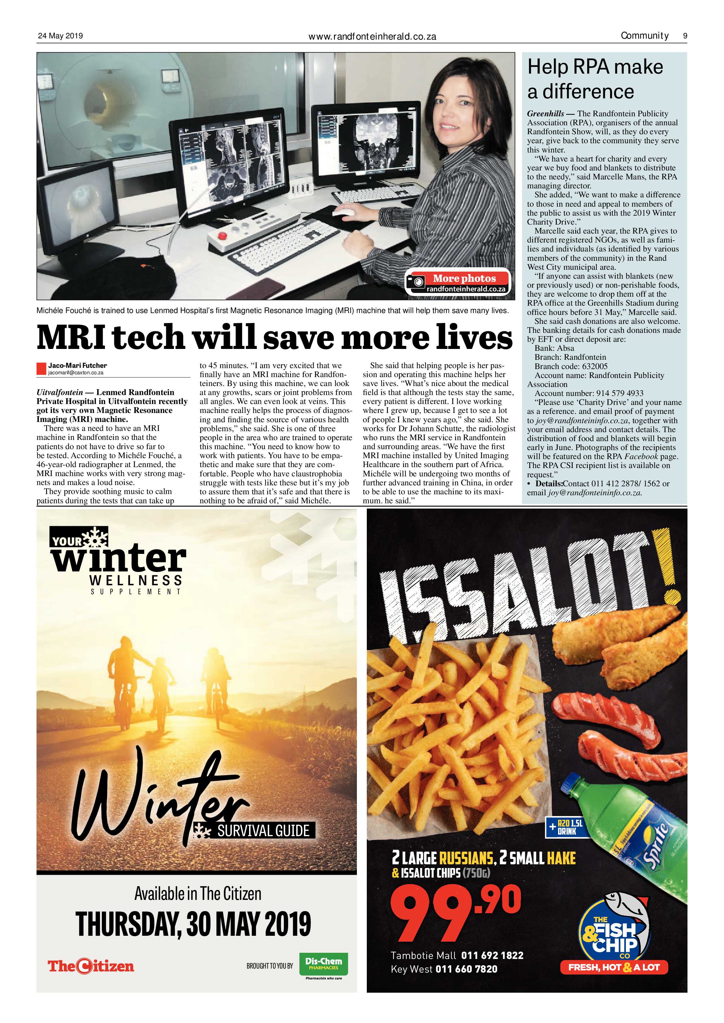 Randfontein Herald 24 May 2019 page 9