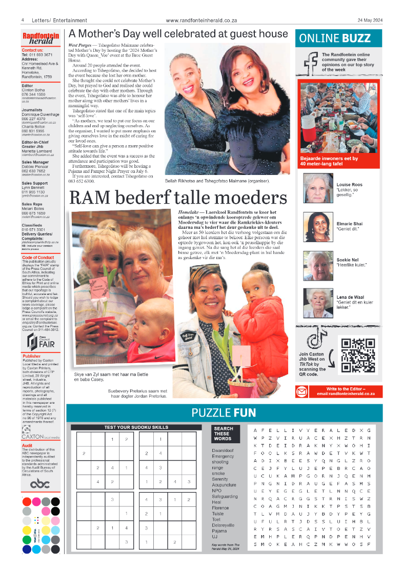 Randfontein Herald 24 May 2024 page 4