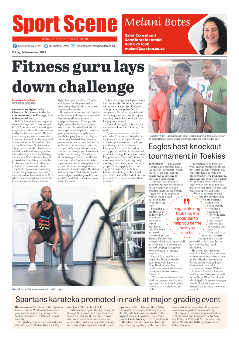 Randfontein Herald 24 November 2023 page 12