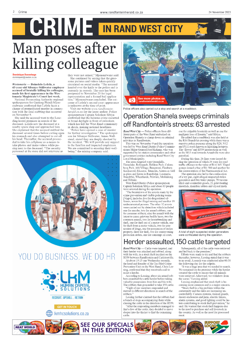 Randfontein Herald 24 November 2023 page 2