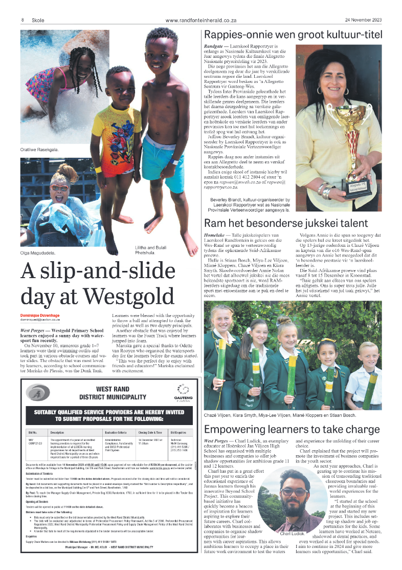 Randfontein Herald 24 November 2023 page 8