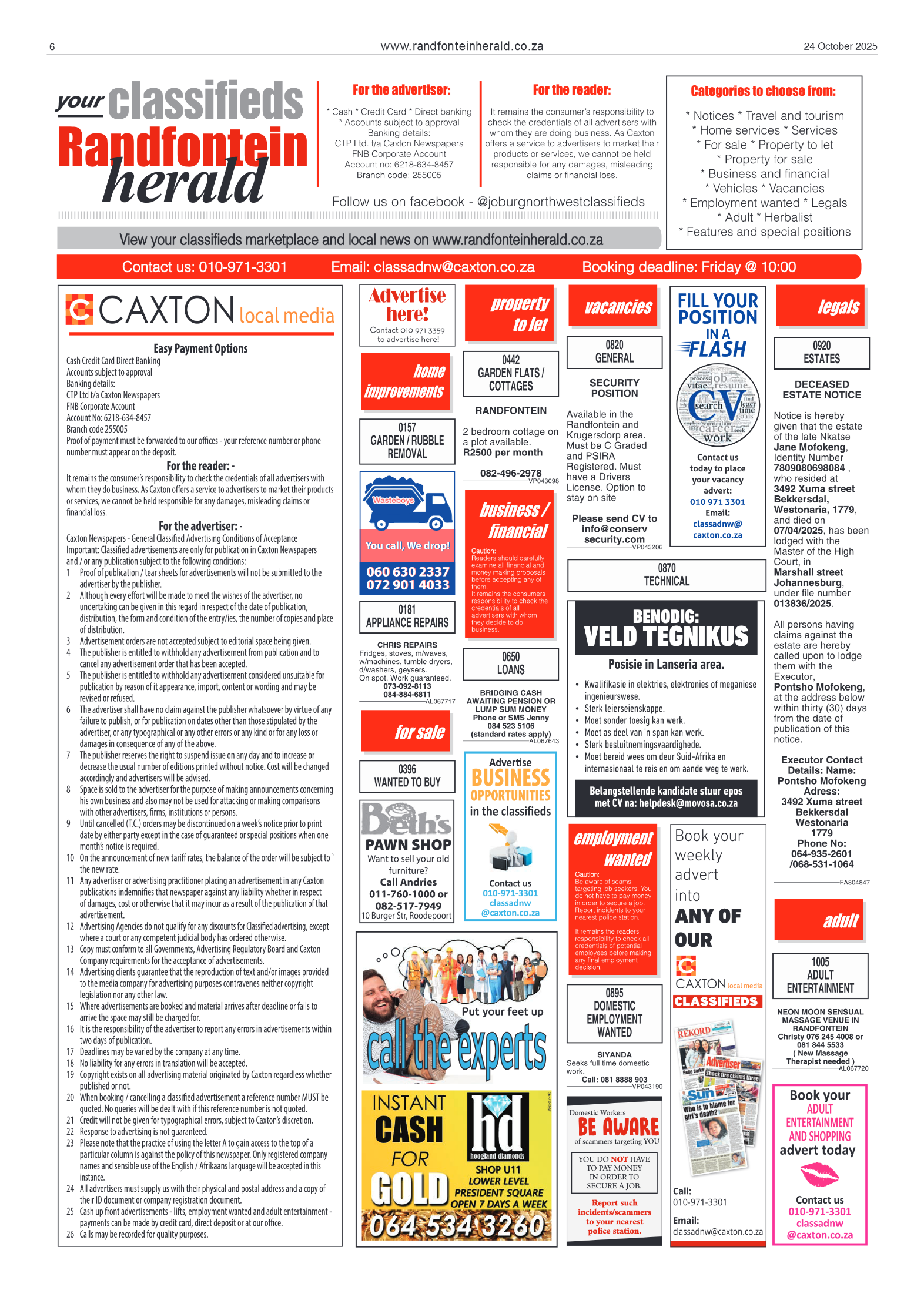 Randfontein Herald 24 October 2025 page 6