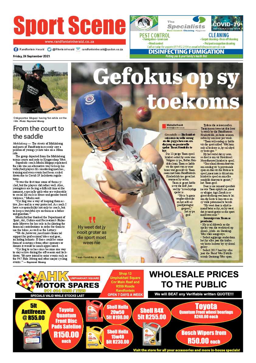 Randfontein Herald 24 September 2021 page 12
