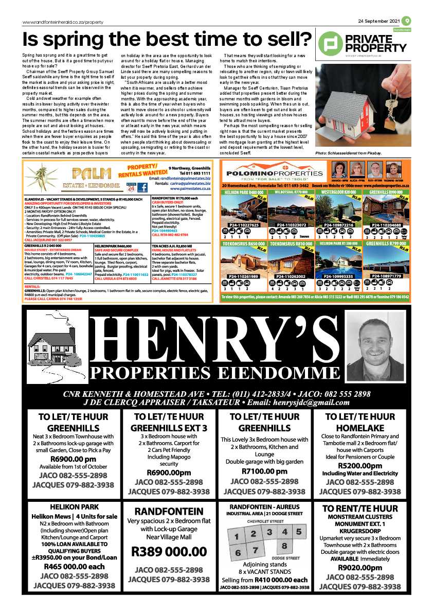 Randfontein Herald 24 September 2021 page 9