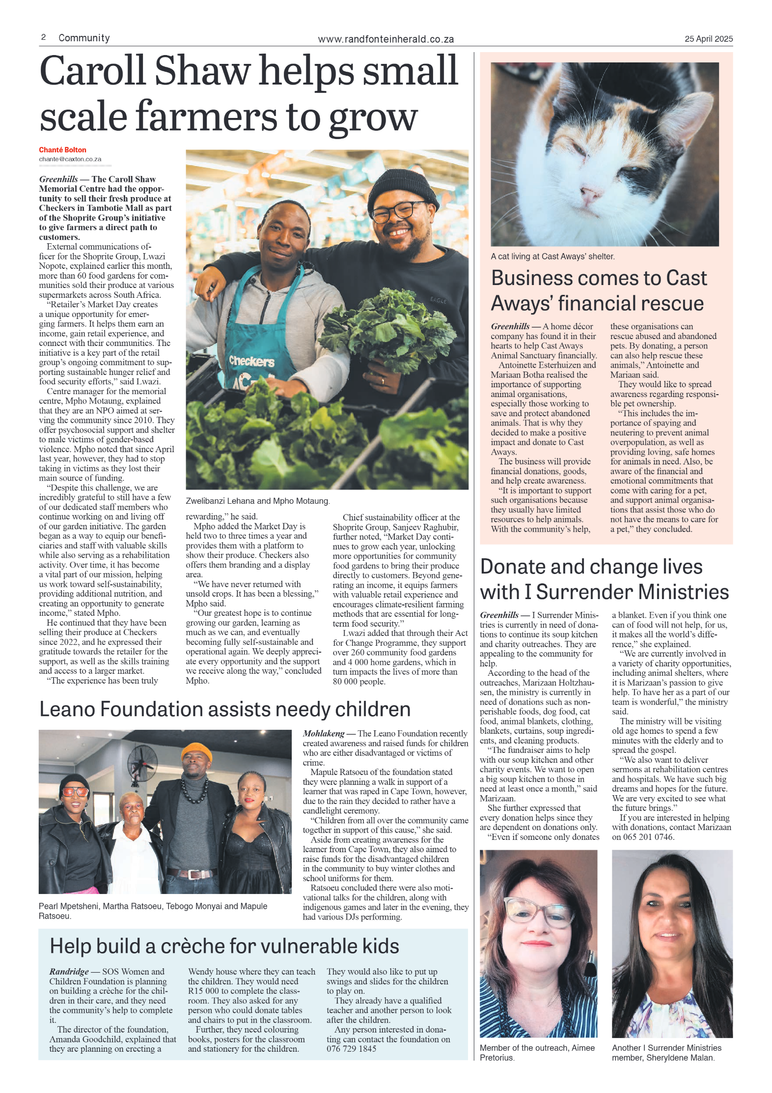 Randfontein Herald 25 April 2025 page 2