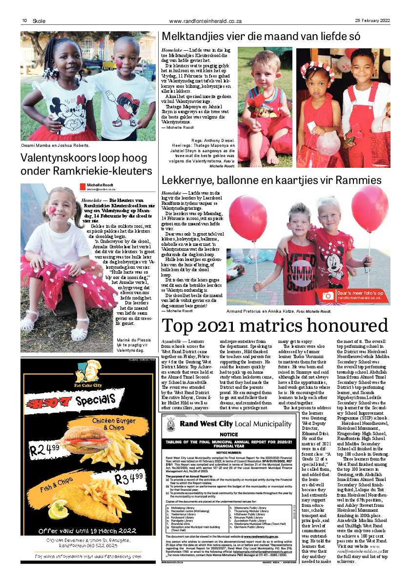 Randfotnein Herald 25 February 2022 page 10