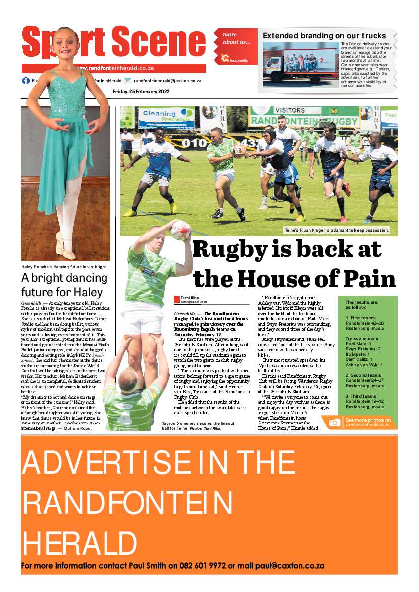 Randfotnein Herald 25 February 2022 page 16