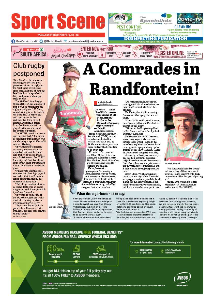 Randfontein Herald 25 June 2021 page 12