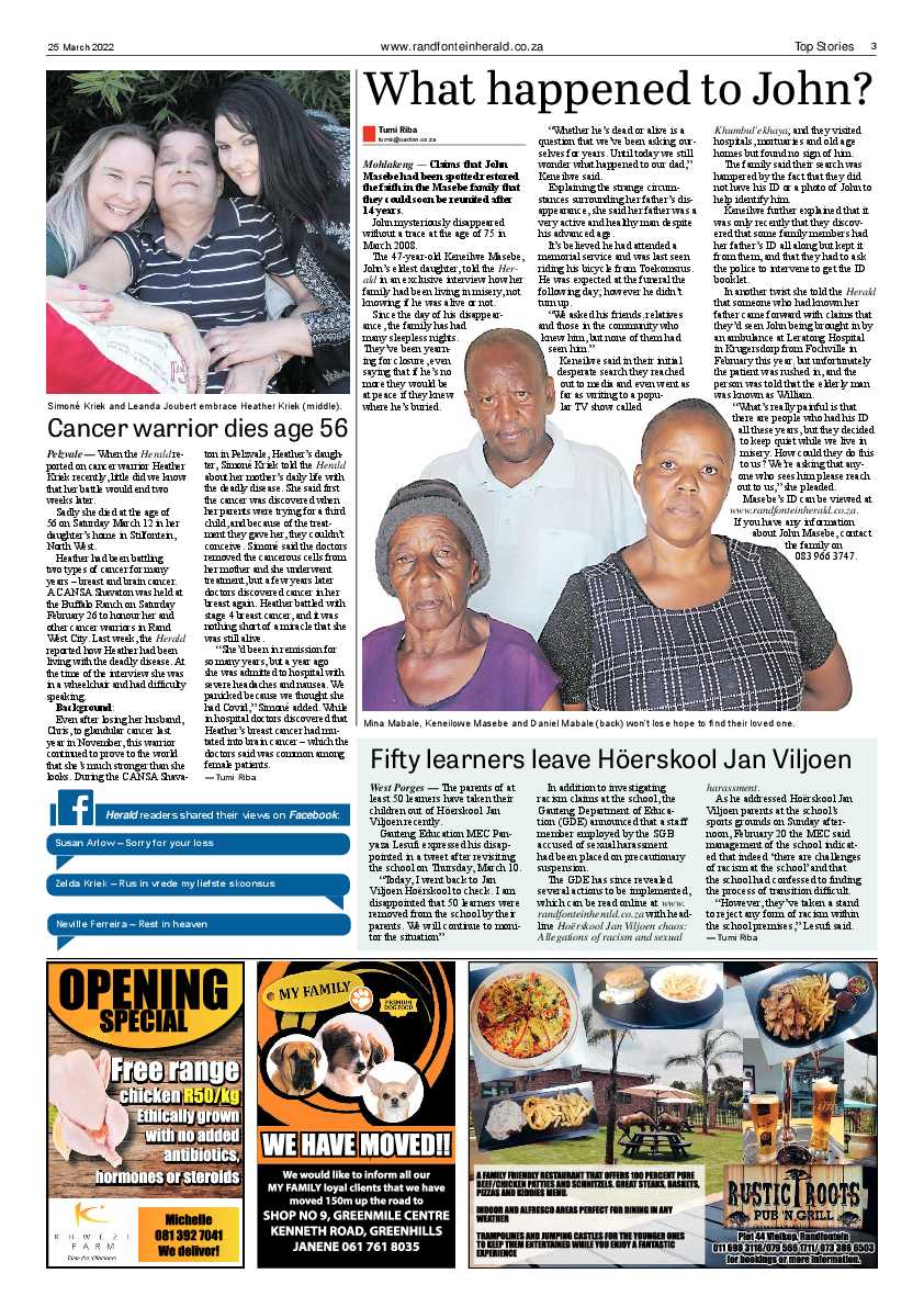 Randfontein Herald 25 March 2022 page 3