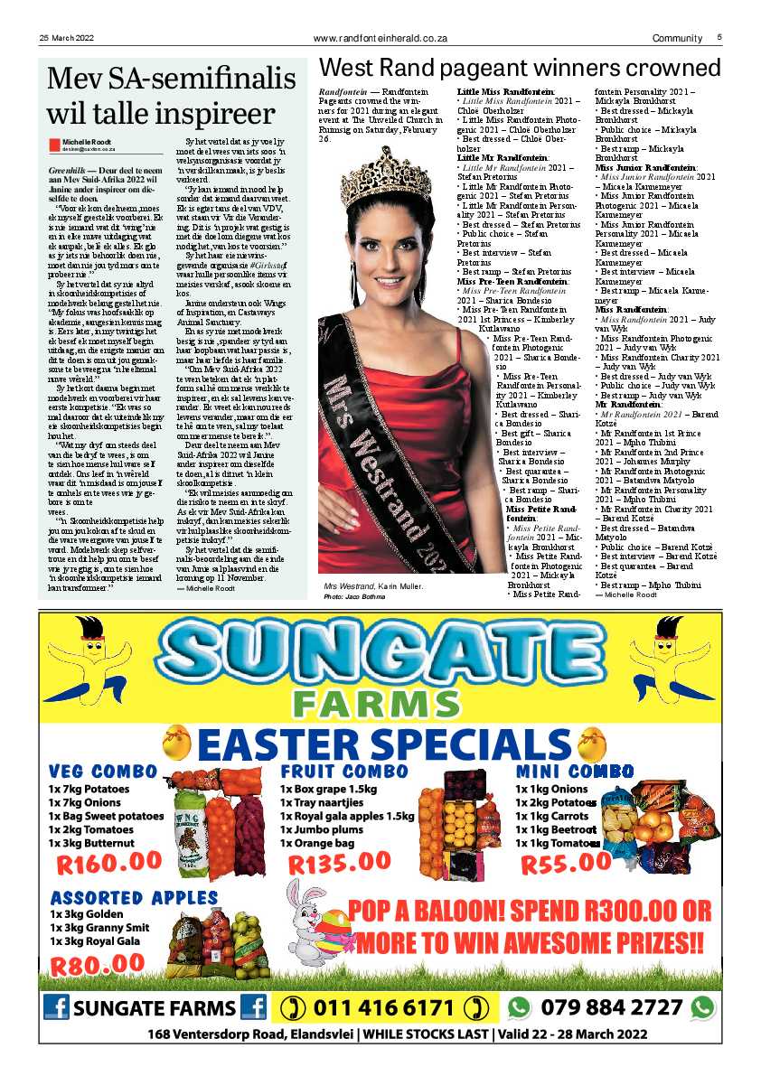 Randfontein Herald 25 March 2022 page 5