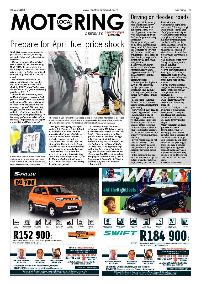 Randfontein Herald 25 March 2022 page 9