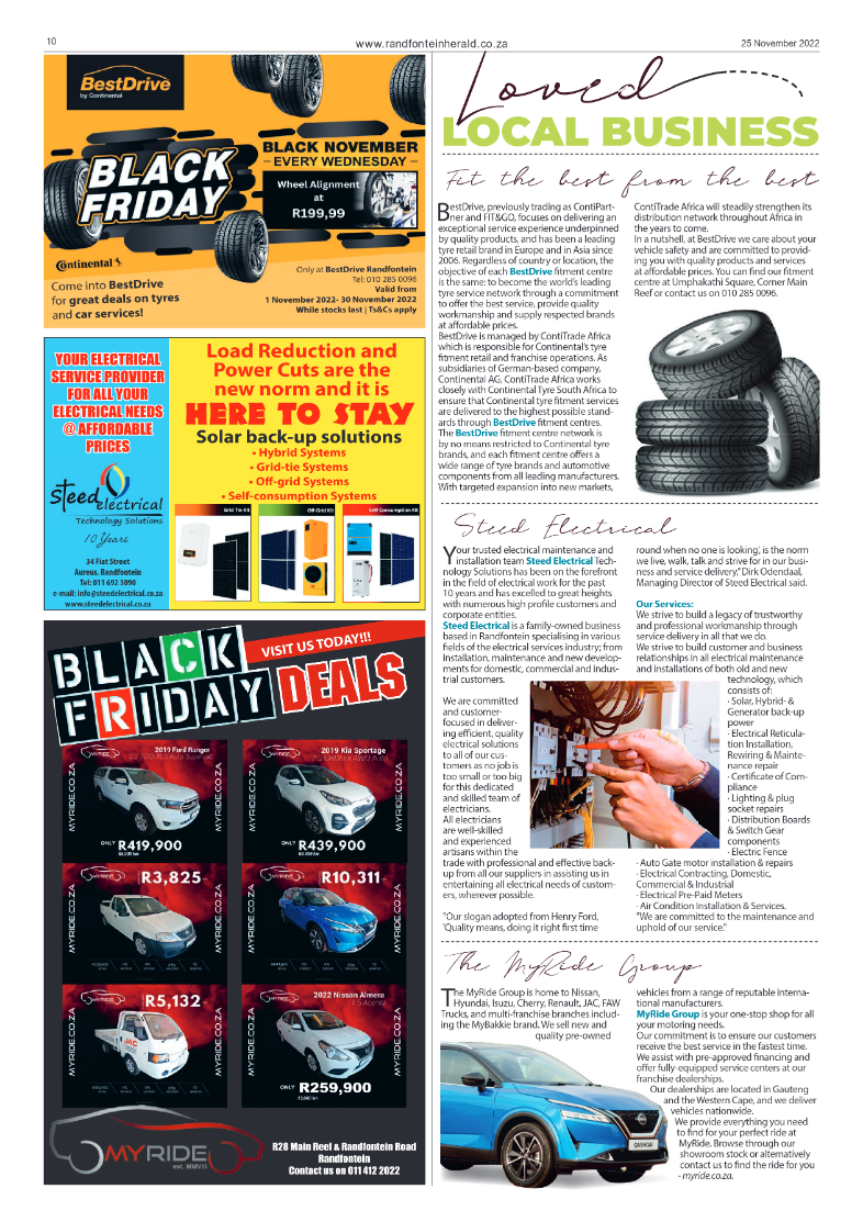 Randfontein Herald 25 November 2022 page 10