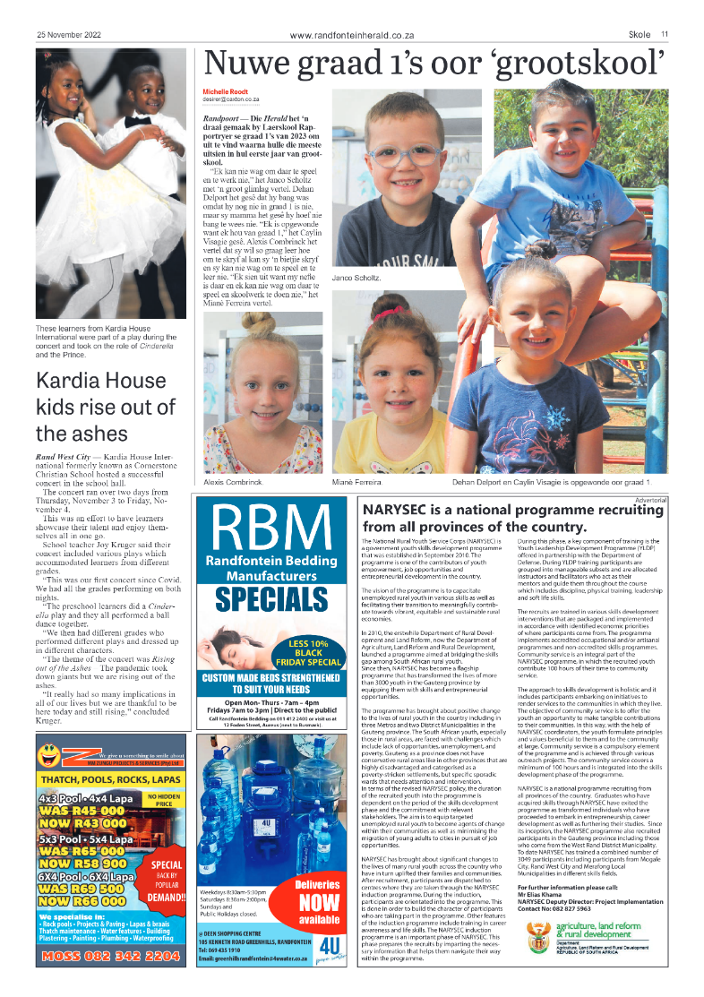 Randfontein Herald 25 November 2022 page 11