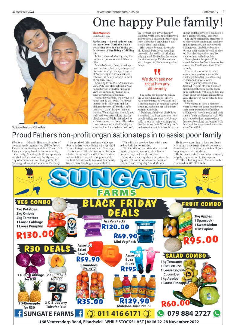Randfontein Herald 25 November 2022 page 5