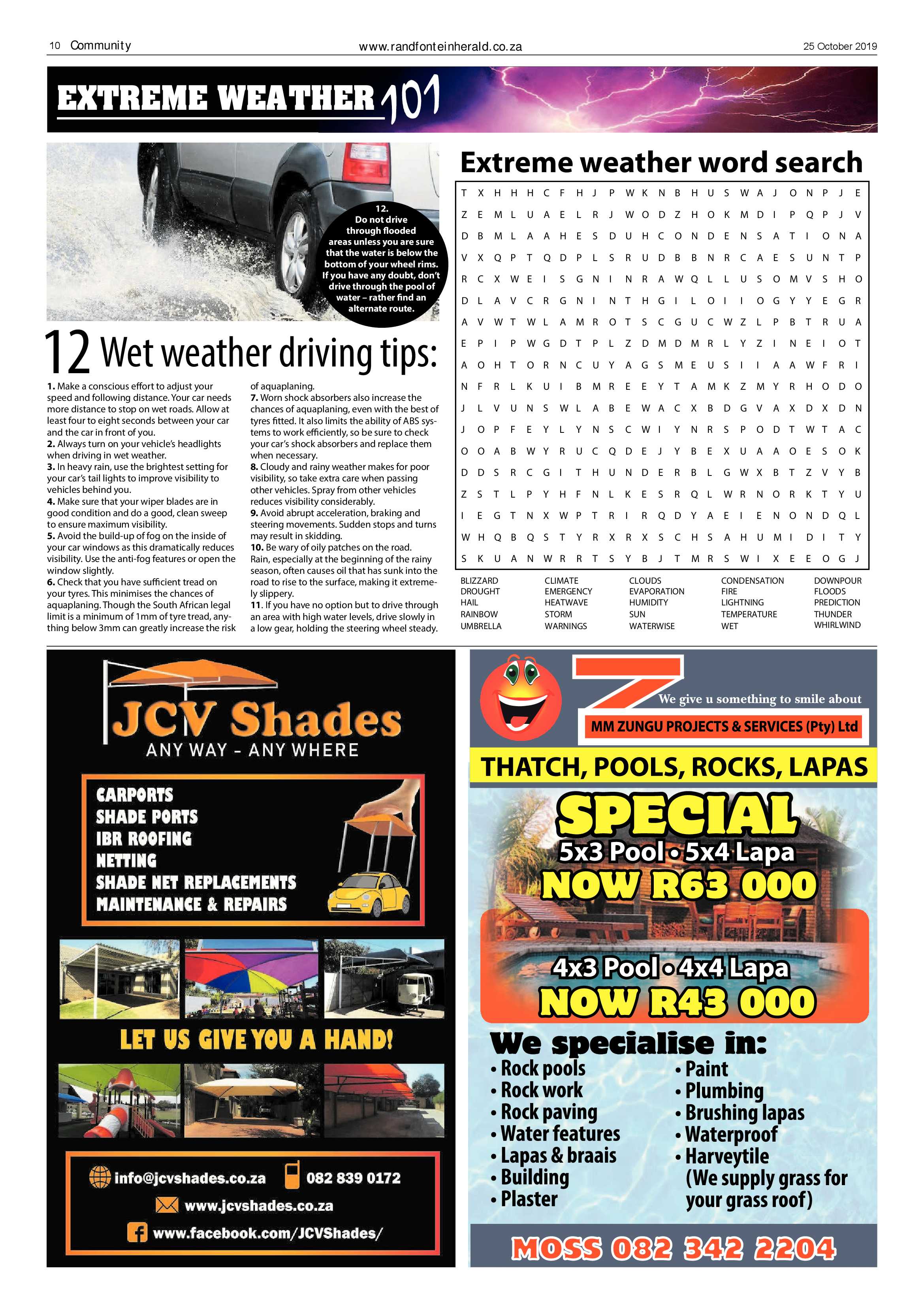 Randfontein Herald 25 October 2019 page 10