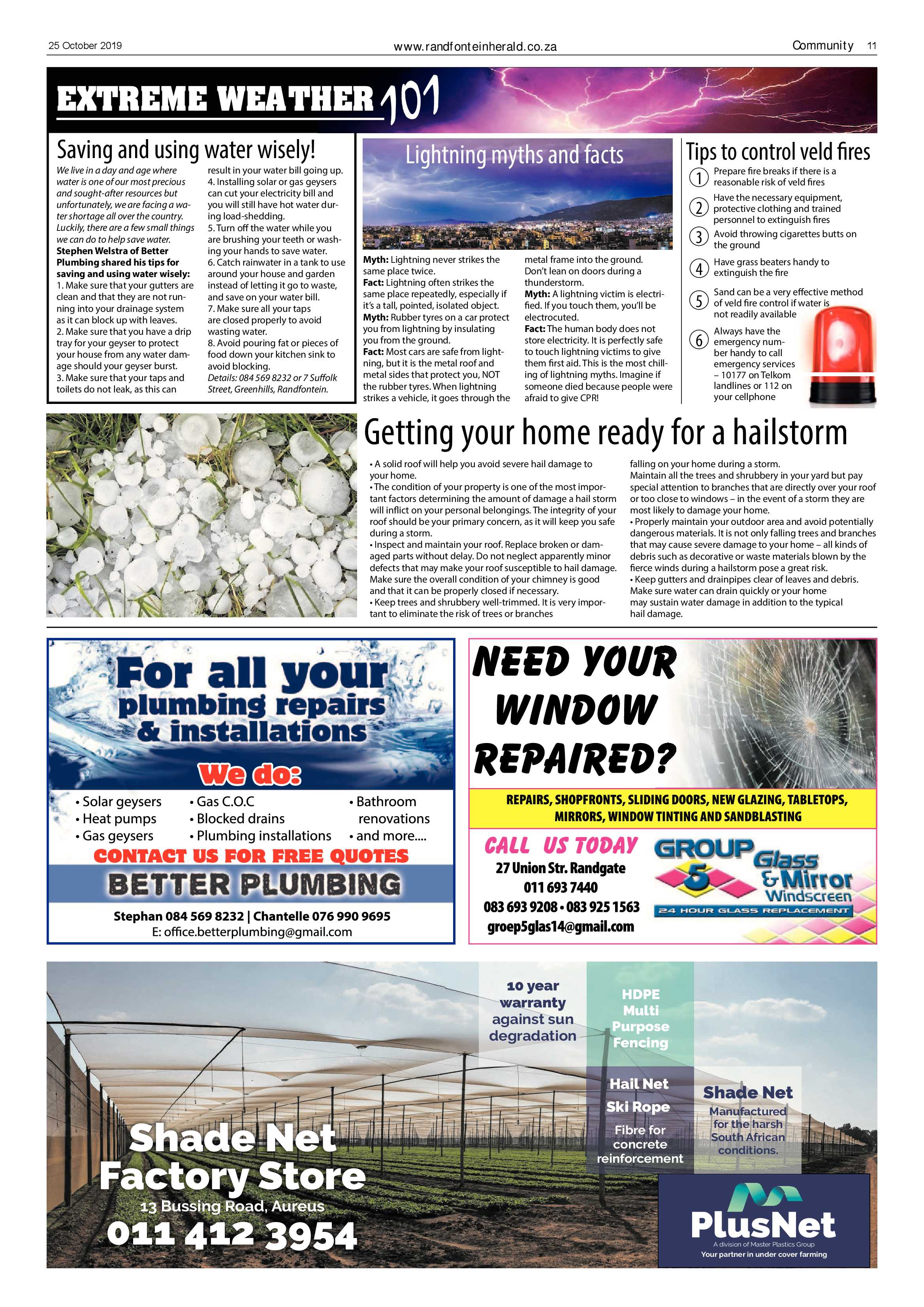Randfontein Herald 25 October 2019 page 11