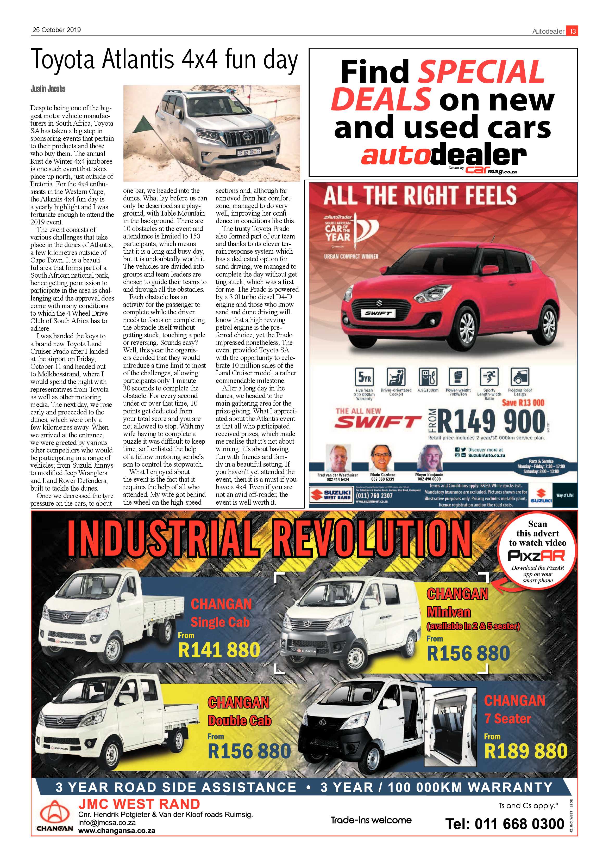 Randfontein Herald 25 October 2019 page 13