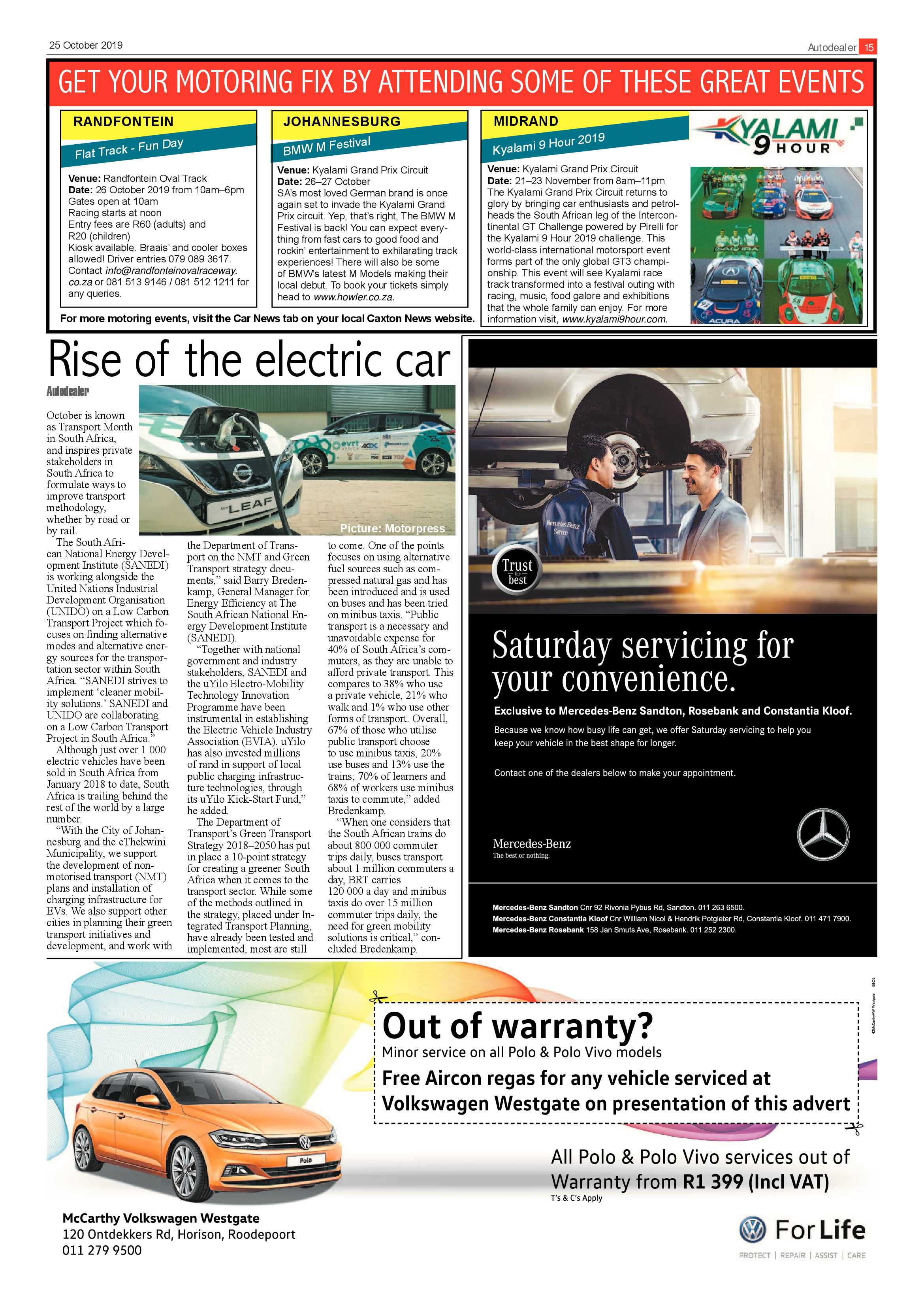 Randfontein Herald 25 October 2019 page 15
