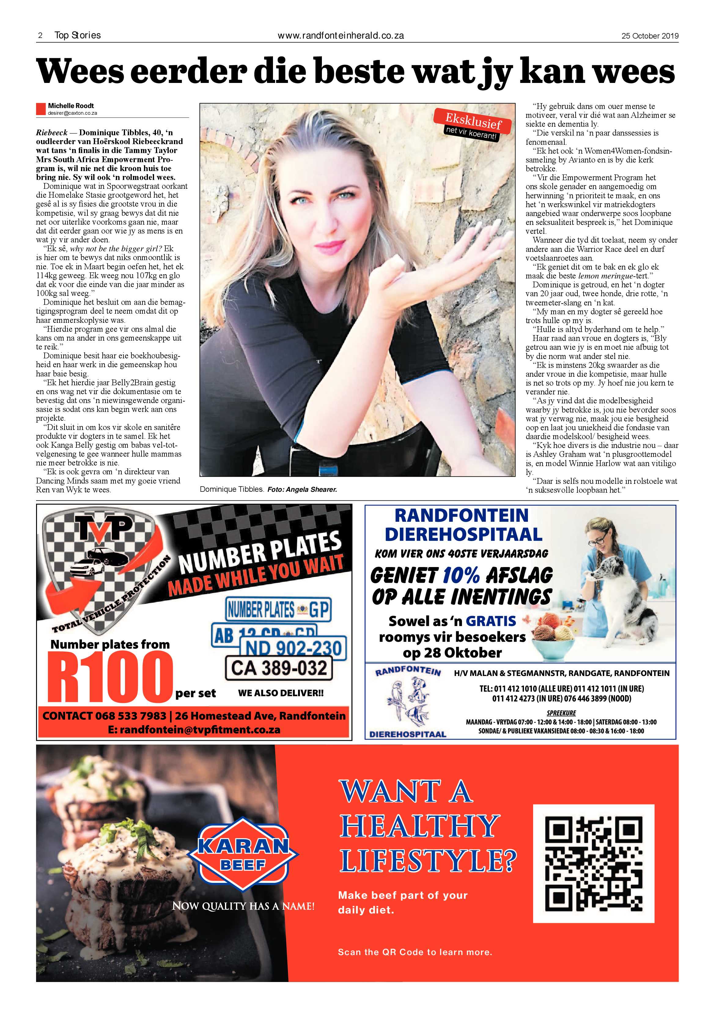 Randfontein Herald 25 October 2019 page 2
