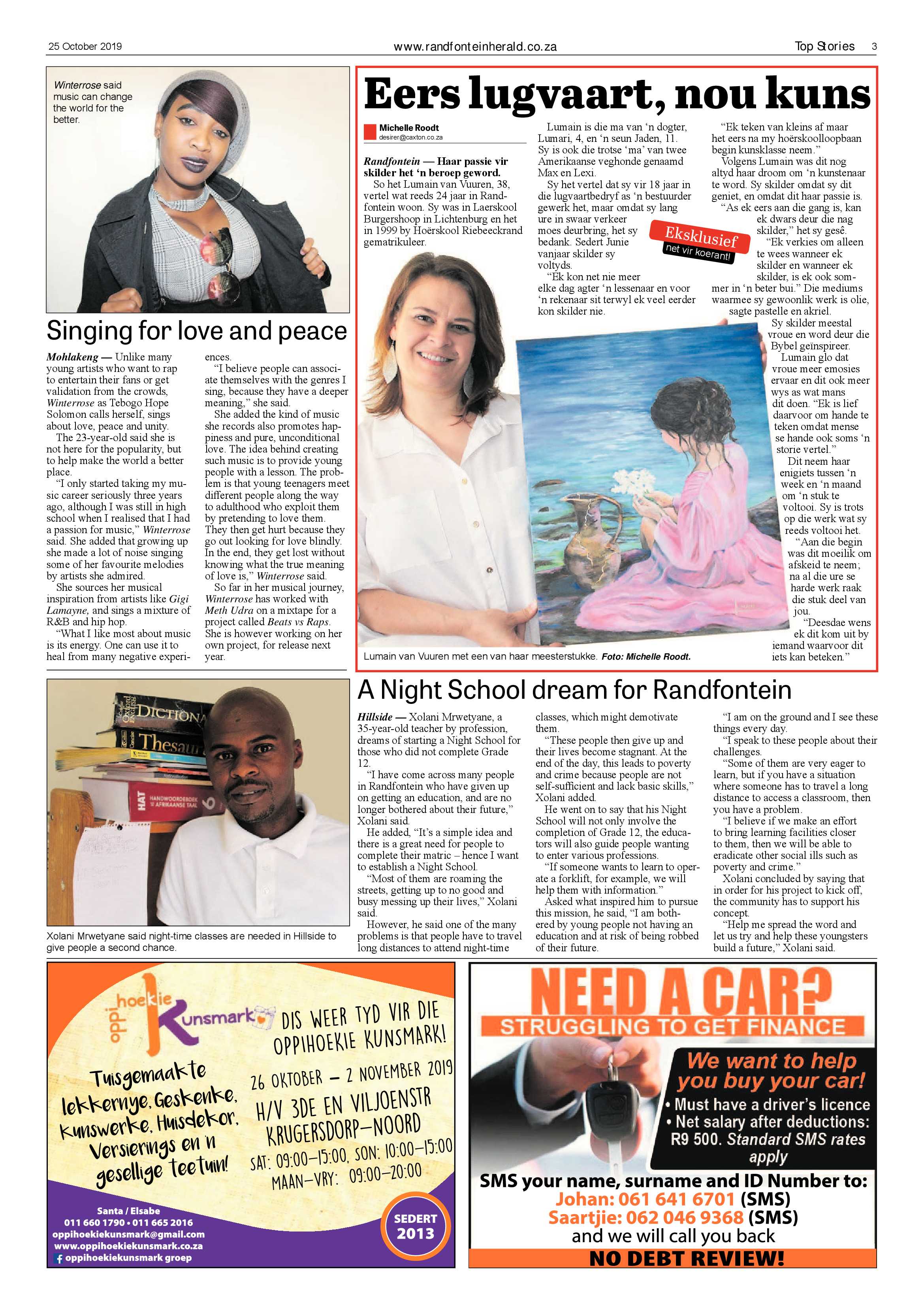 Randfontein Herald 25 October 2019 page 3