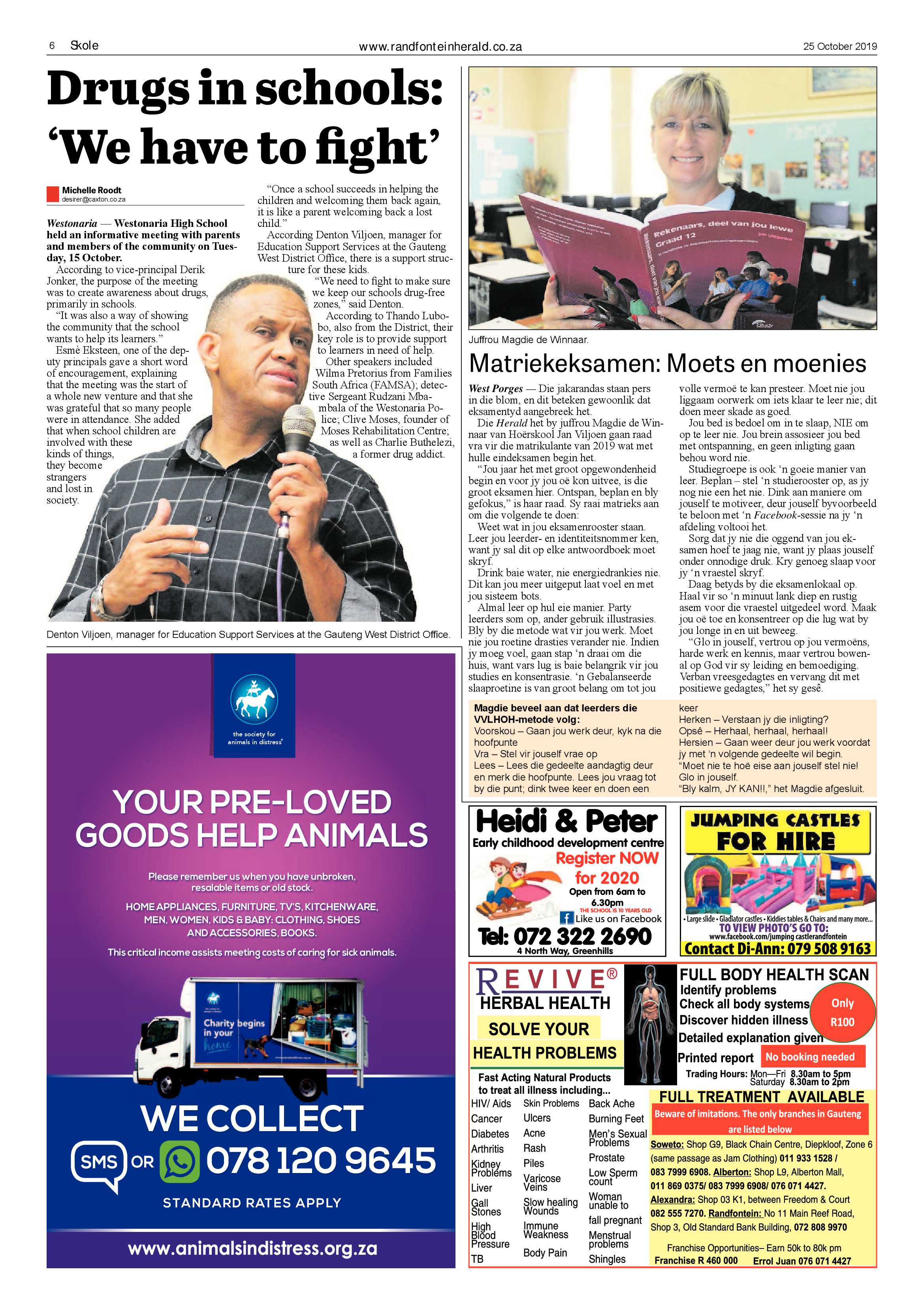 Randfontein Herald 25 October 2019 page 6