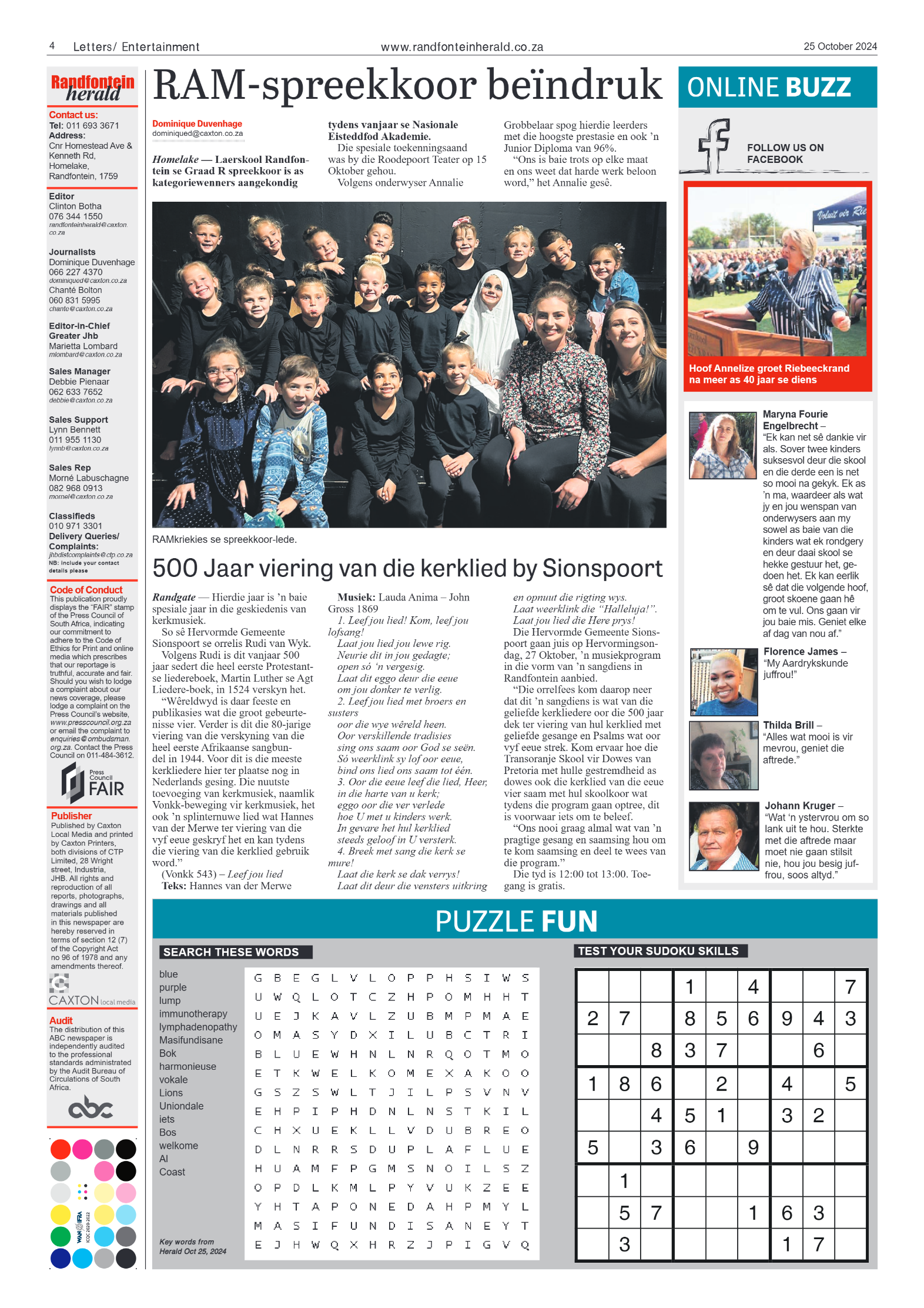 Randfontein Herald 25 October 2024 page 4