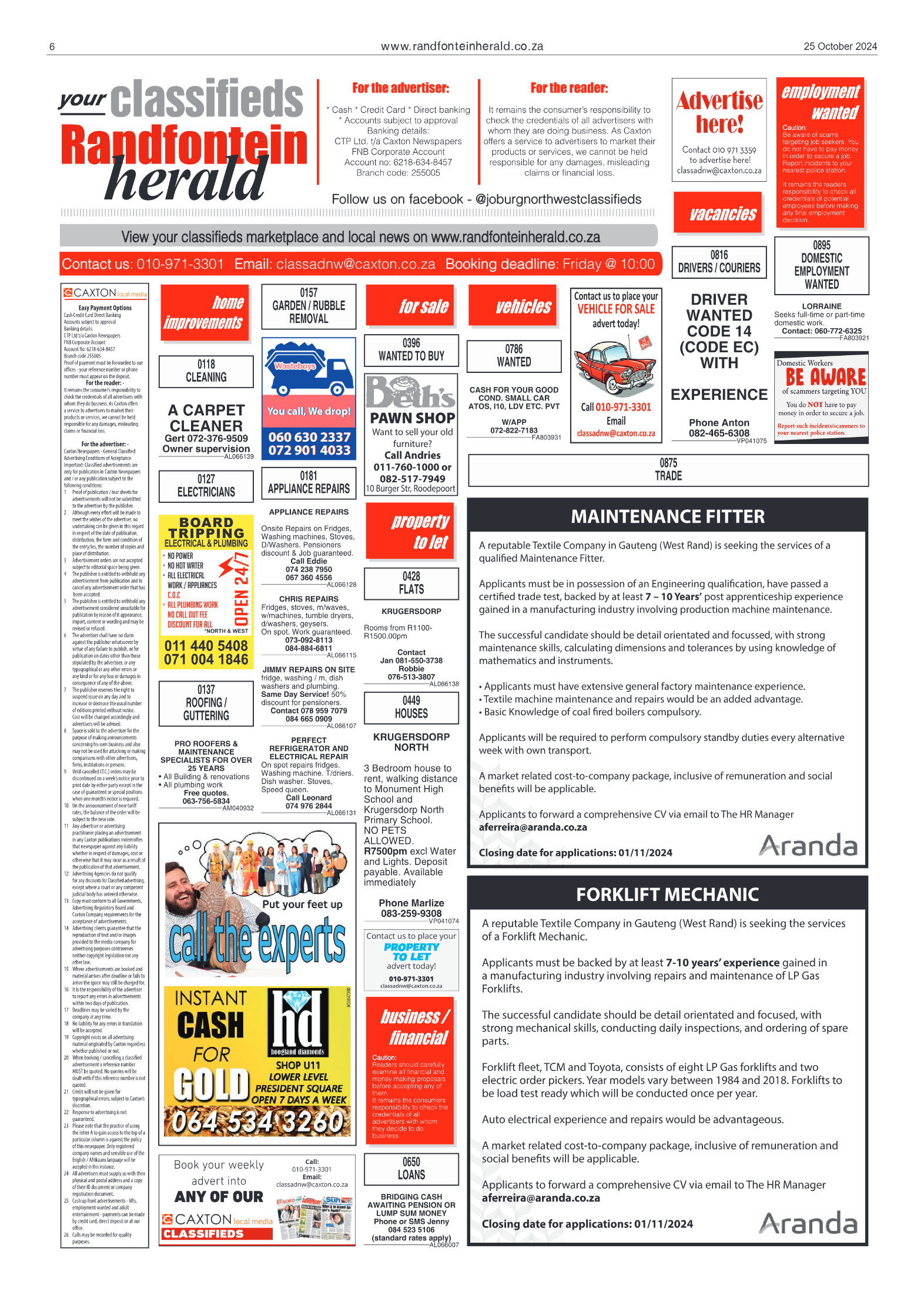 Randfontein Herald 25 October 2024 page 6