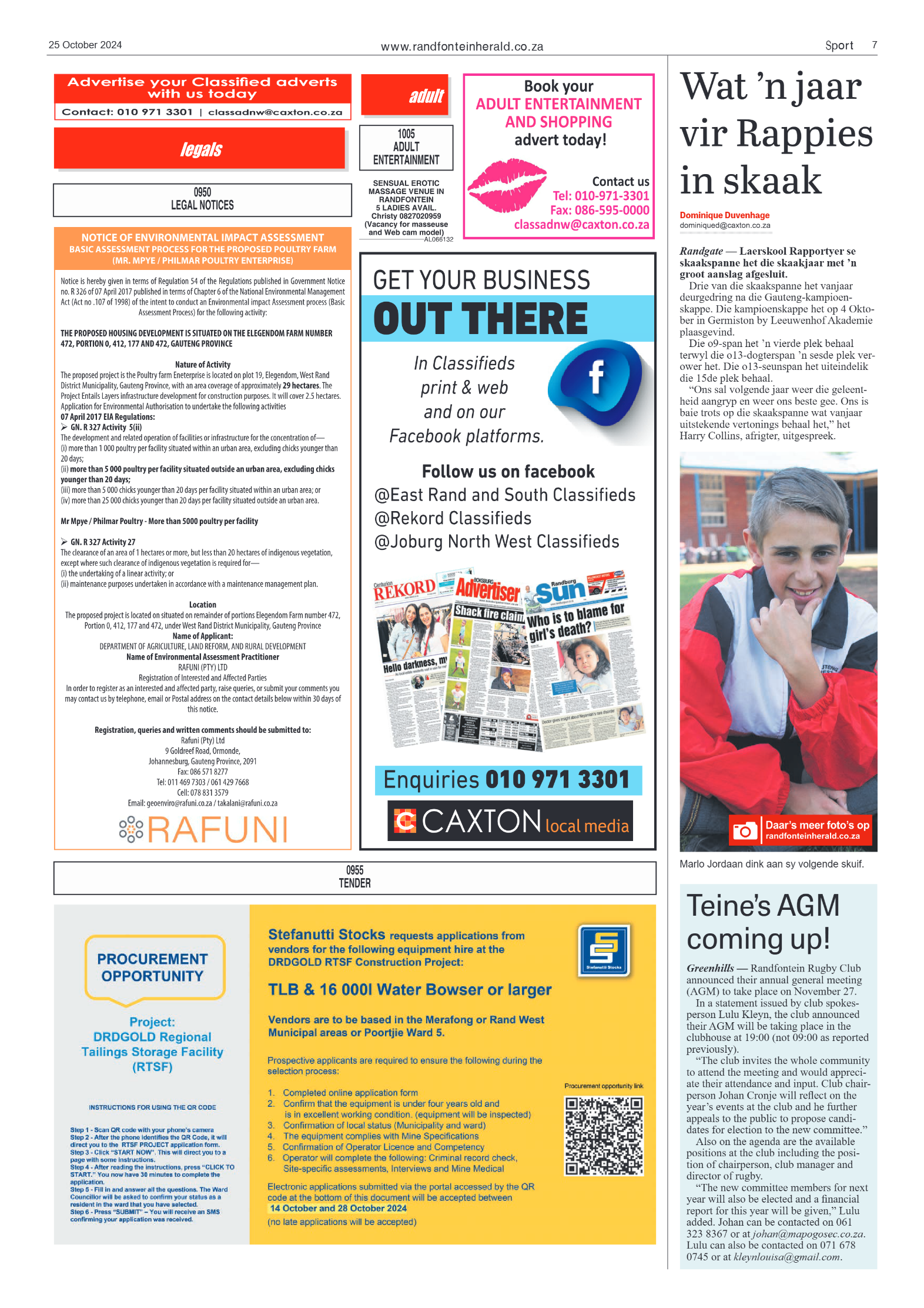 Randfontein Herald 25 October 2024 page 7