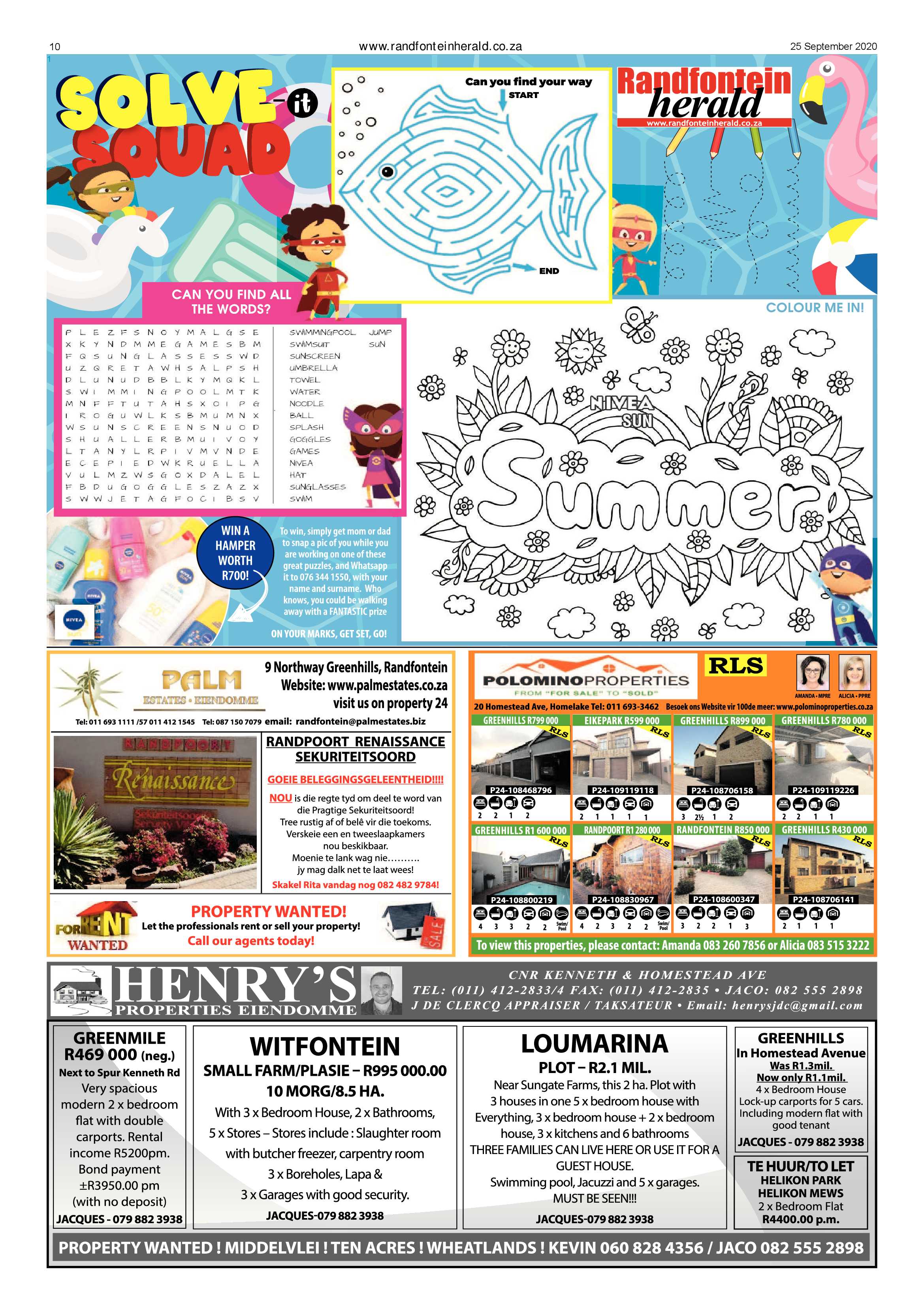 Randfontein Herald 25 September 2020 page 10