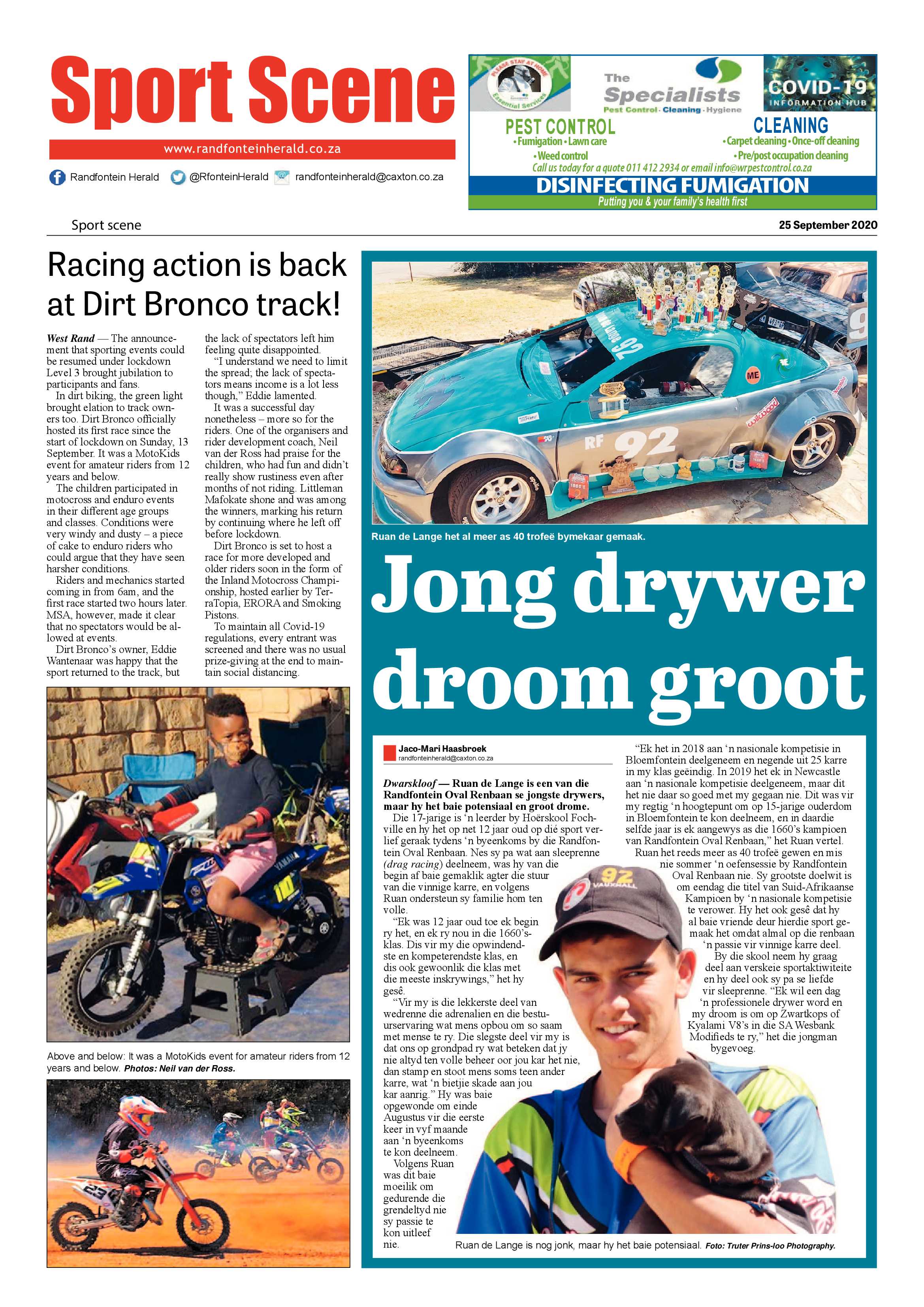 Randfontein Herald 25 September 2020 page 16