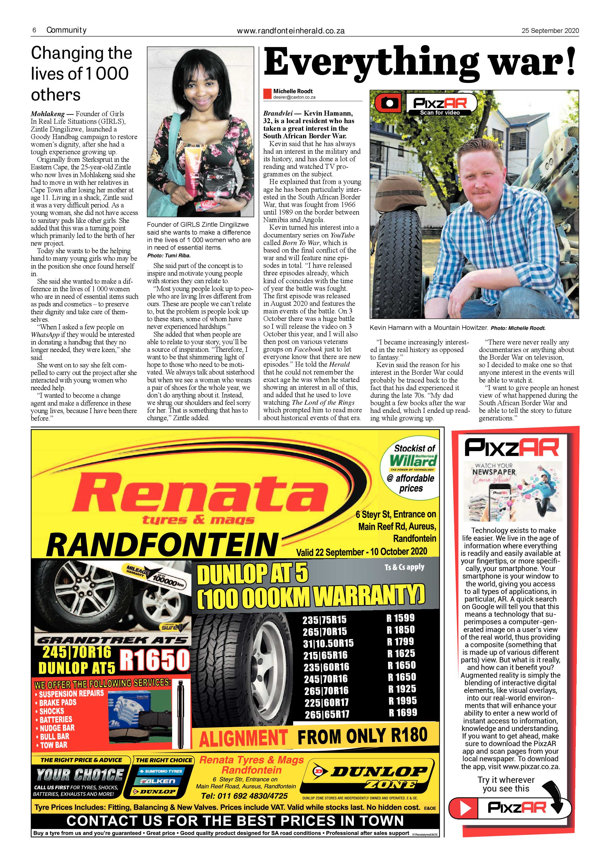 Randfontein Herald 25 September 2020 page 6