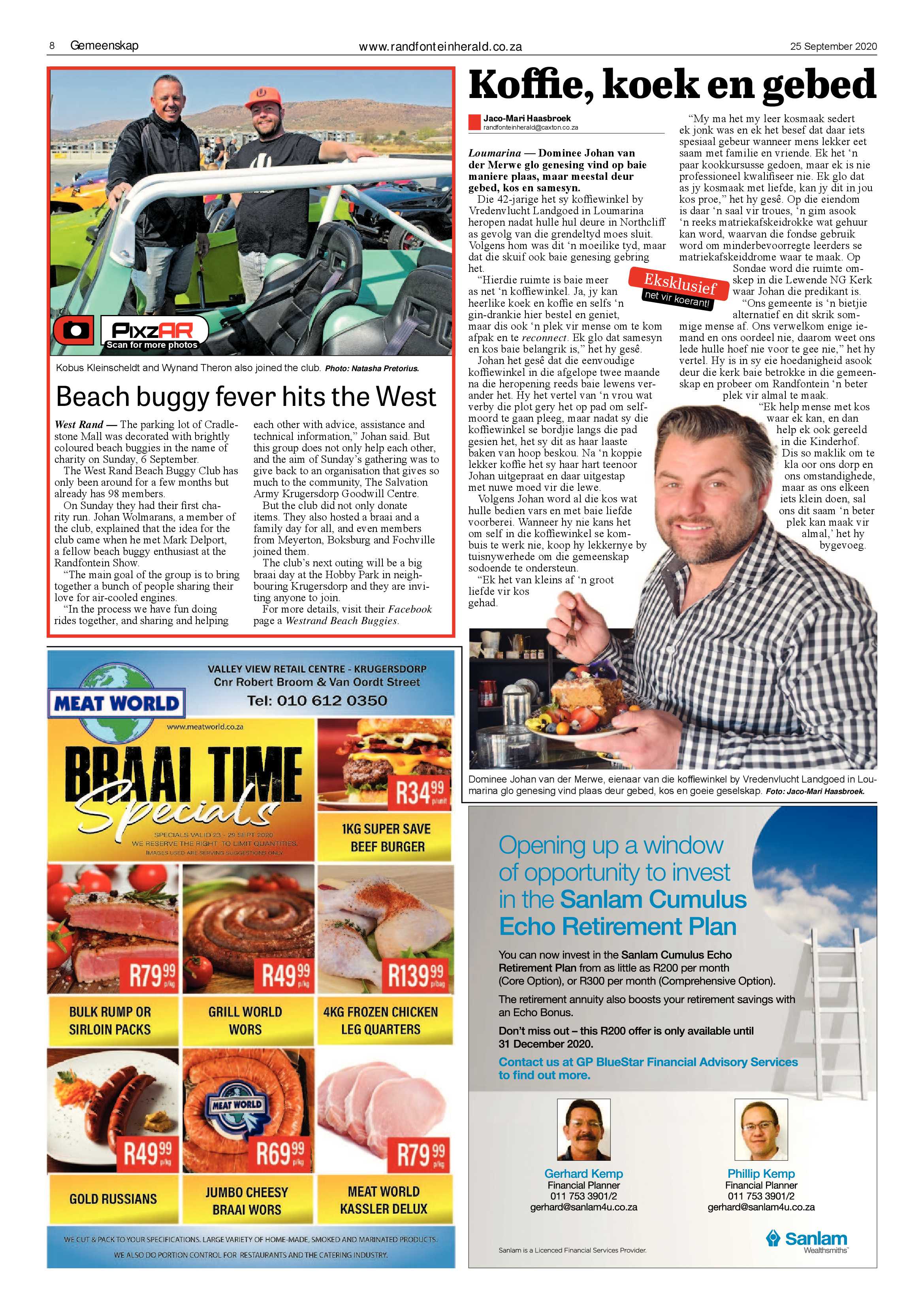Randfontein Herald 25 September 2020 page 8