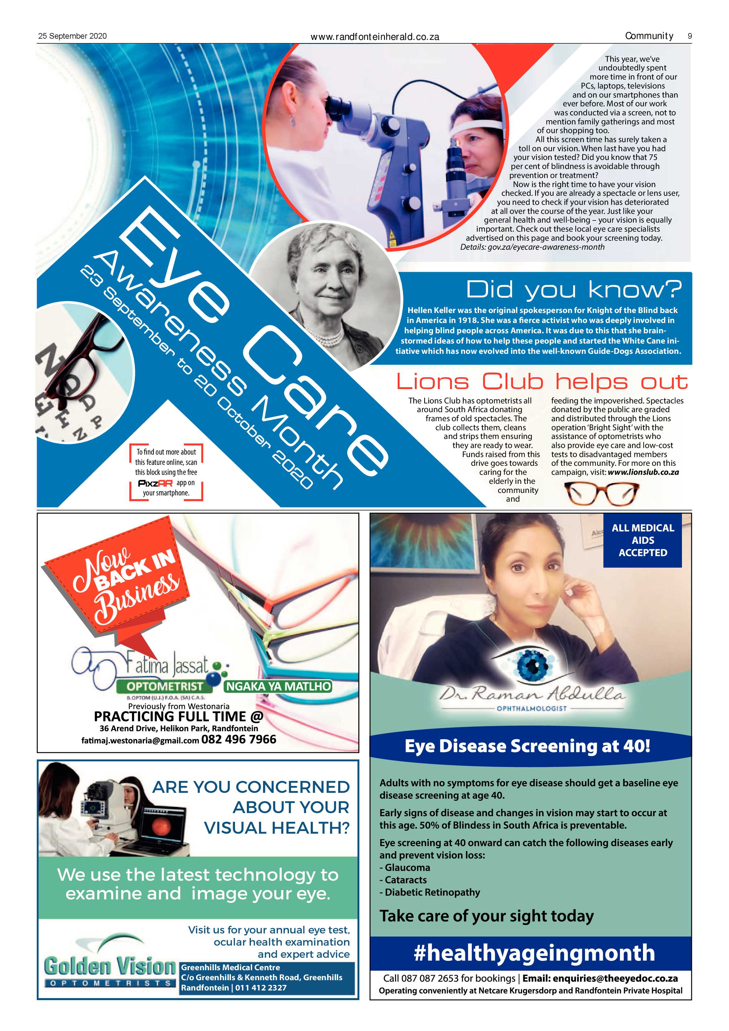 Randfontein Herald 25 September 2020 page 9