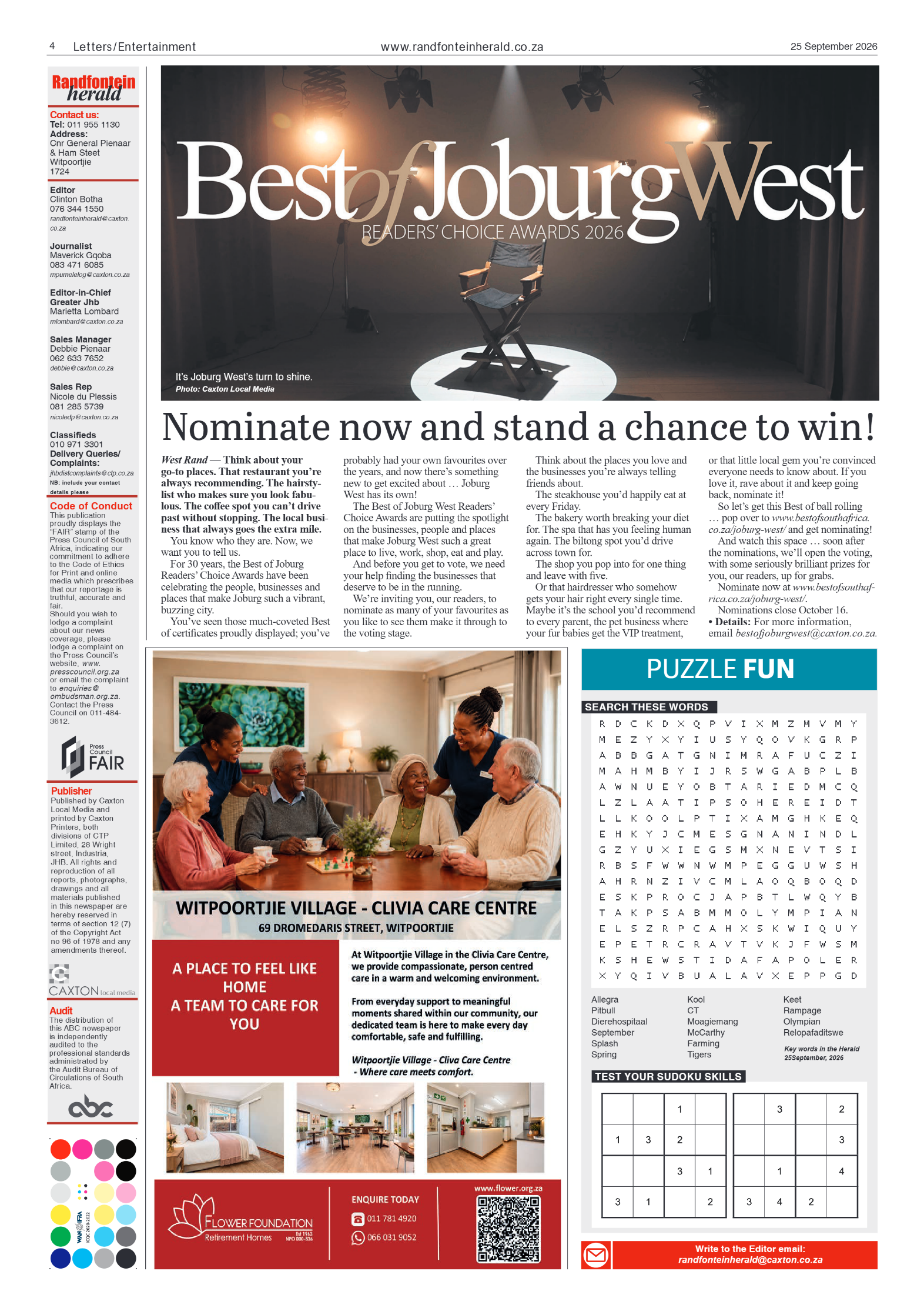 Randfontein Herald 25 September 2026 page 4