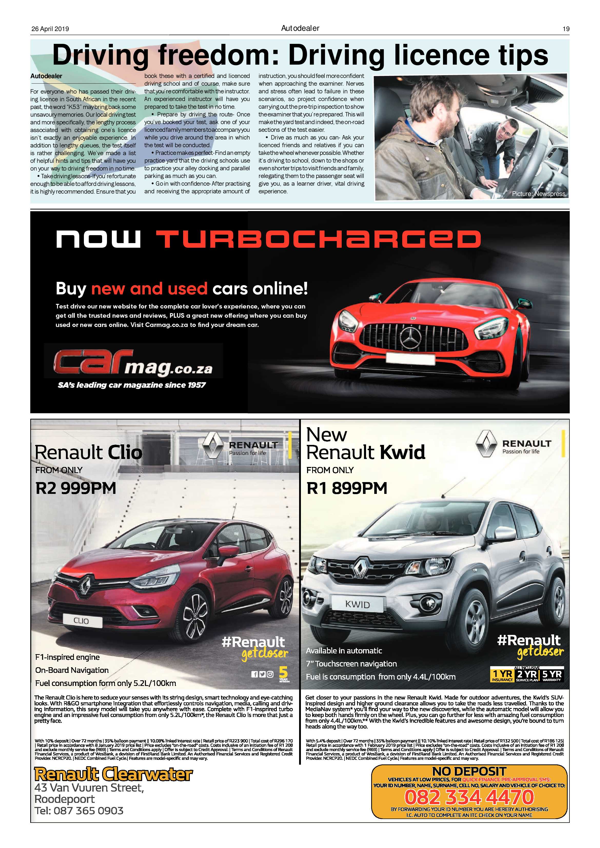 Randfontein Herald 26 April 2019 page 19