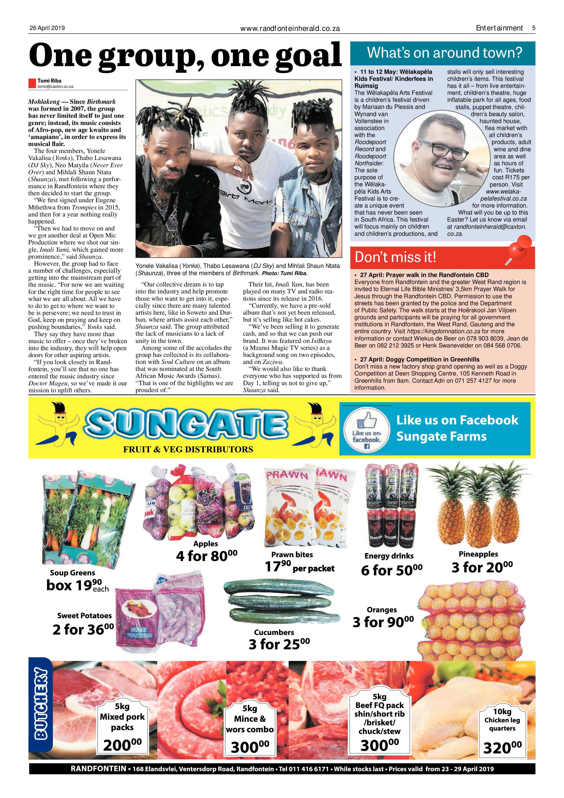 Randfontein Herald 26 April 2019 page 5
