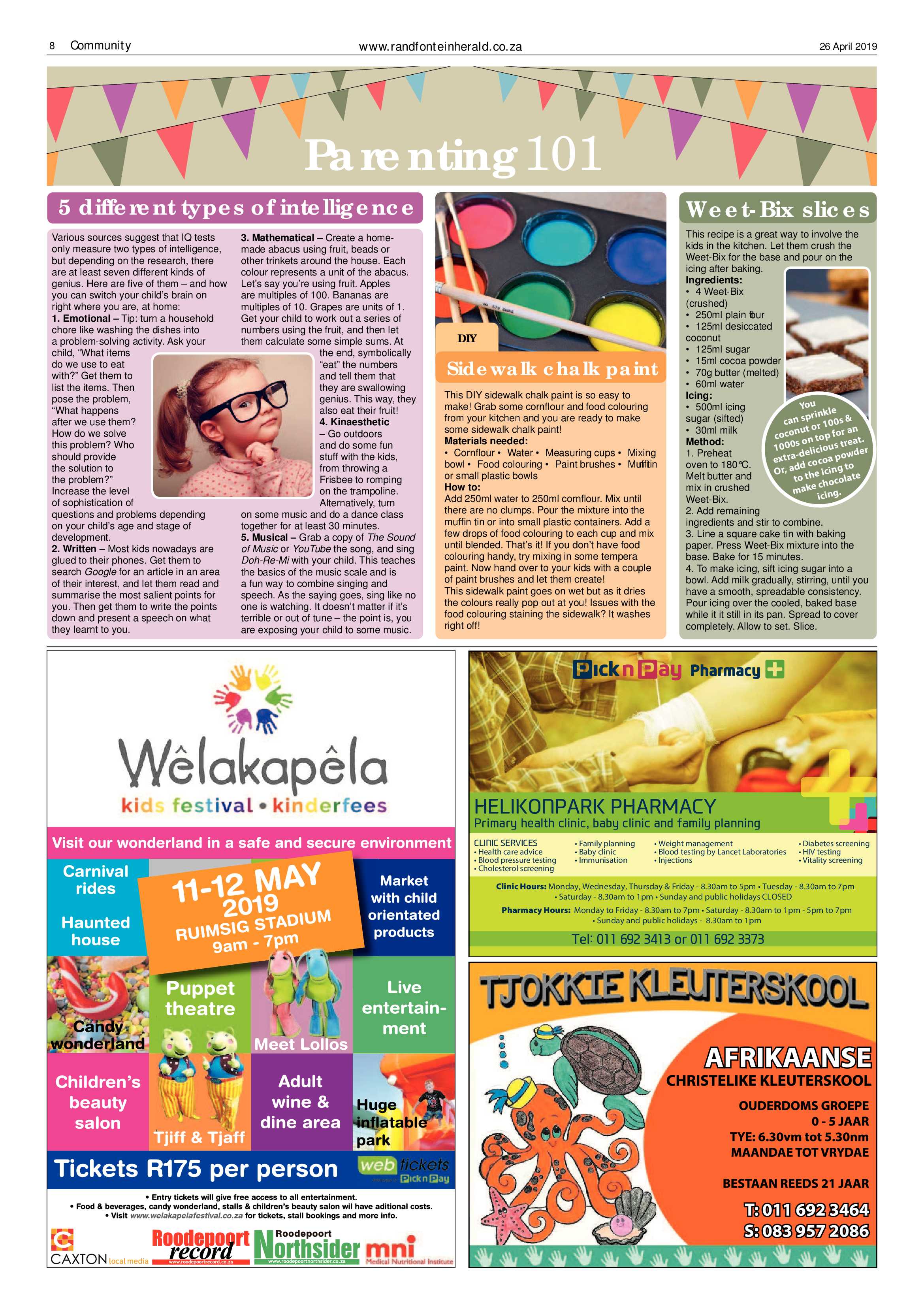 Randfontein Herald 26 April 2019 page 8
