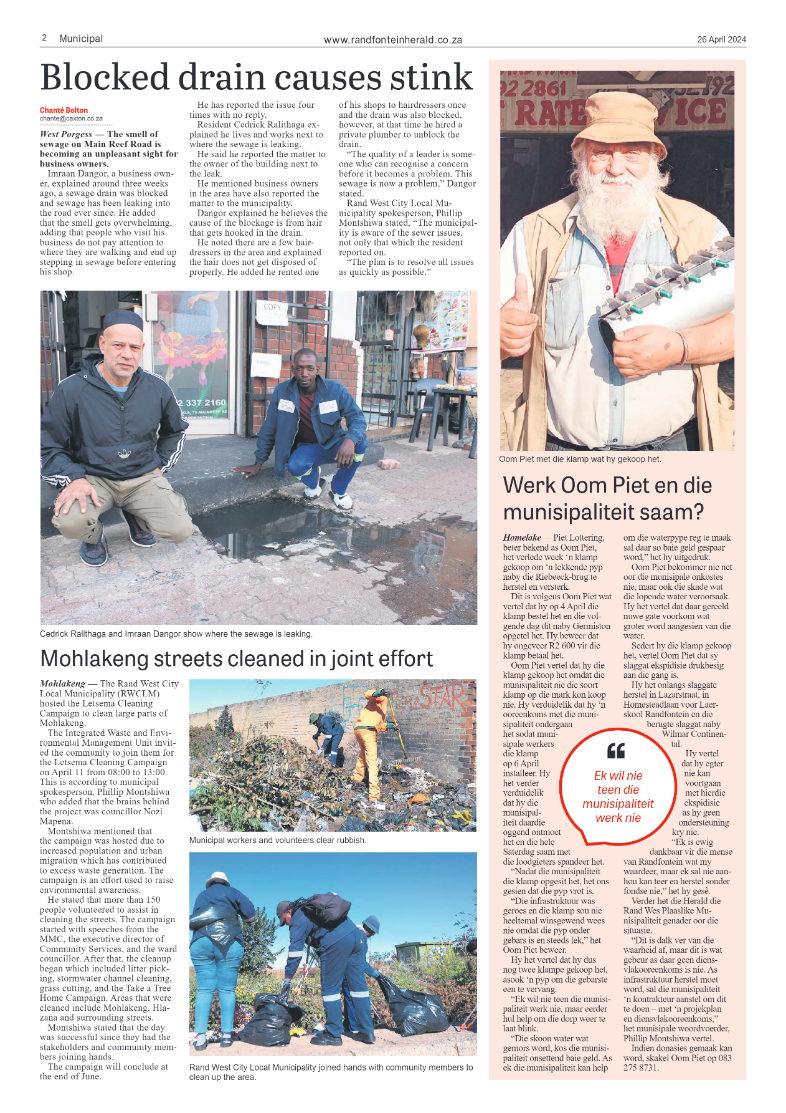 Randfontein Herald 26 April 2024 page 2