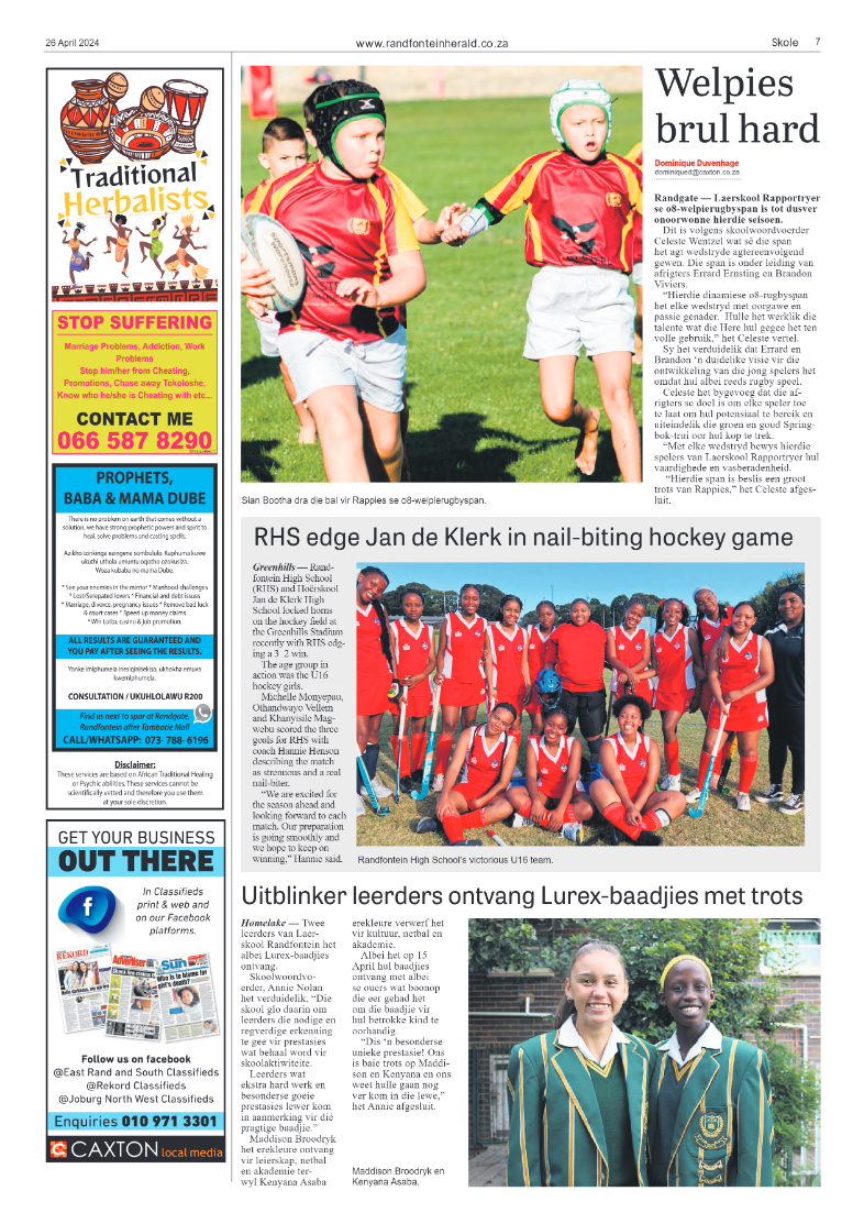 Randfontein Herald 26 April 2024 page 7